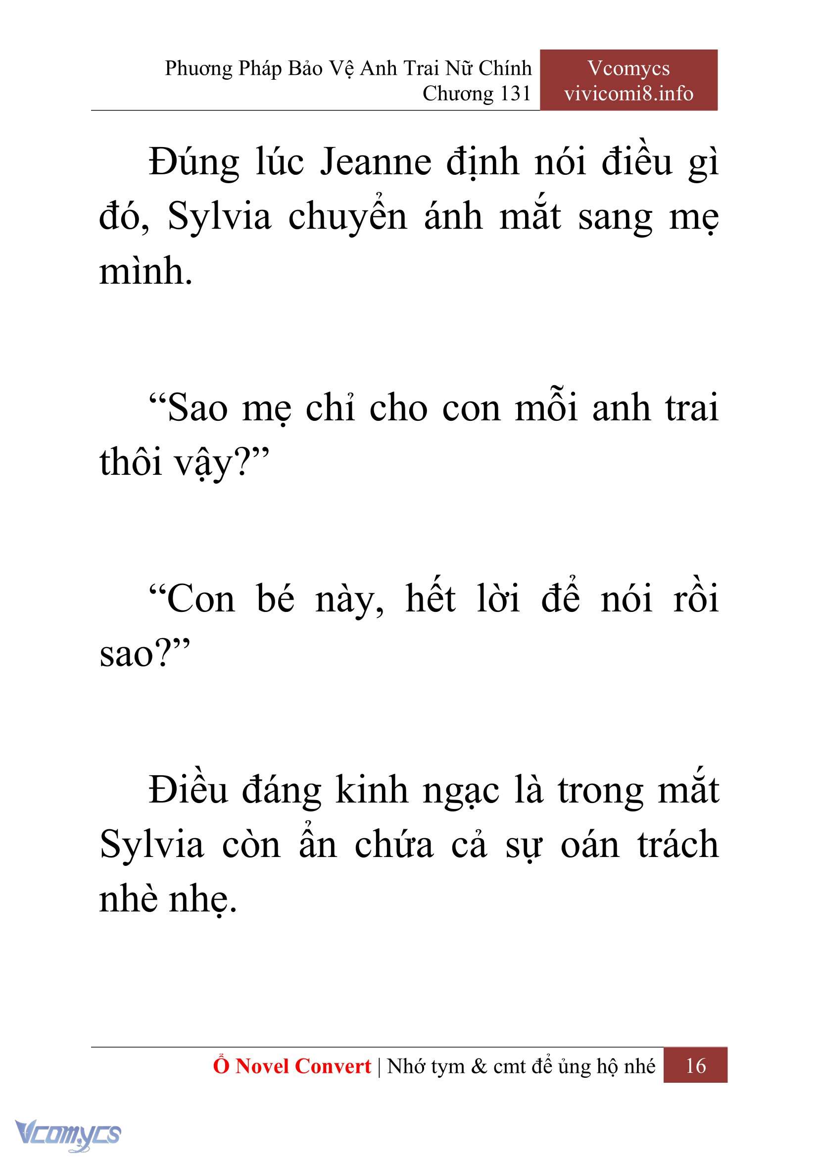 [Novel] Phương Pháp Bảo Vệ Anh Trai Nữ Chính Chap 131 - Trang 2