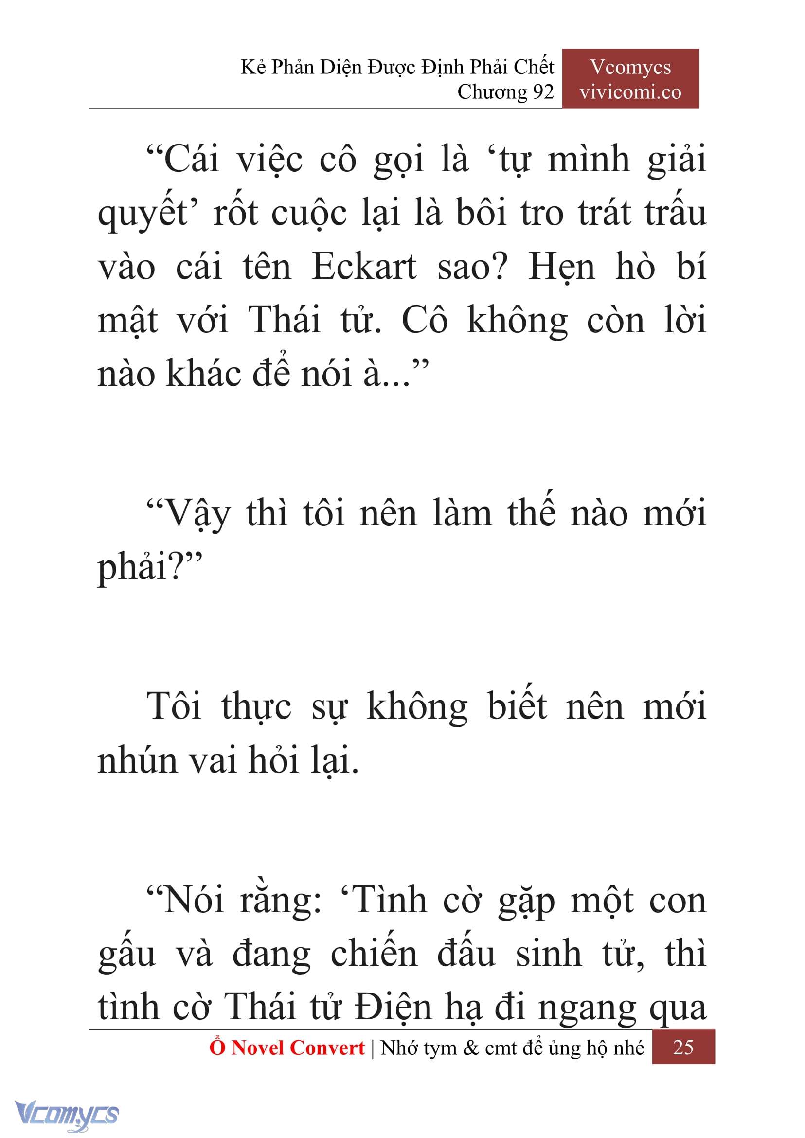 [Novel] Kẻ Phản Diện Được Định Phải Chết Chap 92 - Trang 2