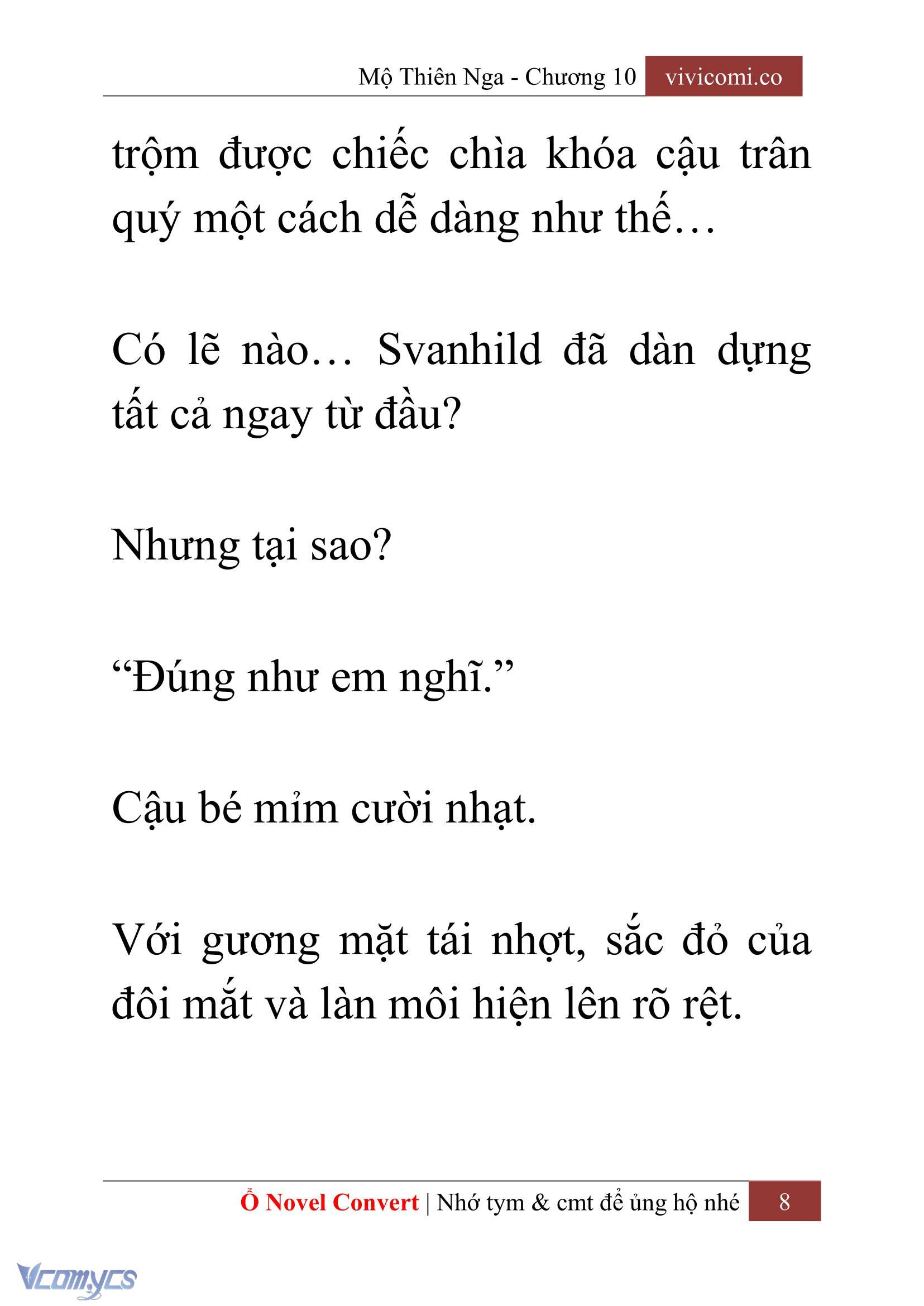[Novel] Mộ Thiên Nga Chap 10 - Next 