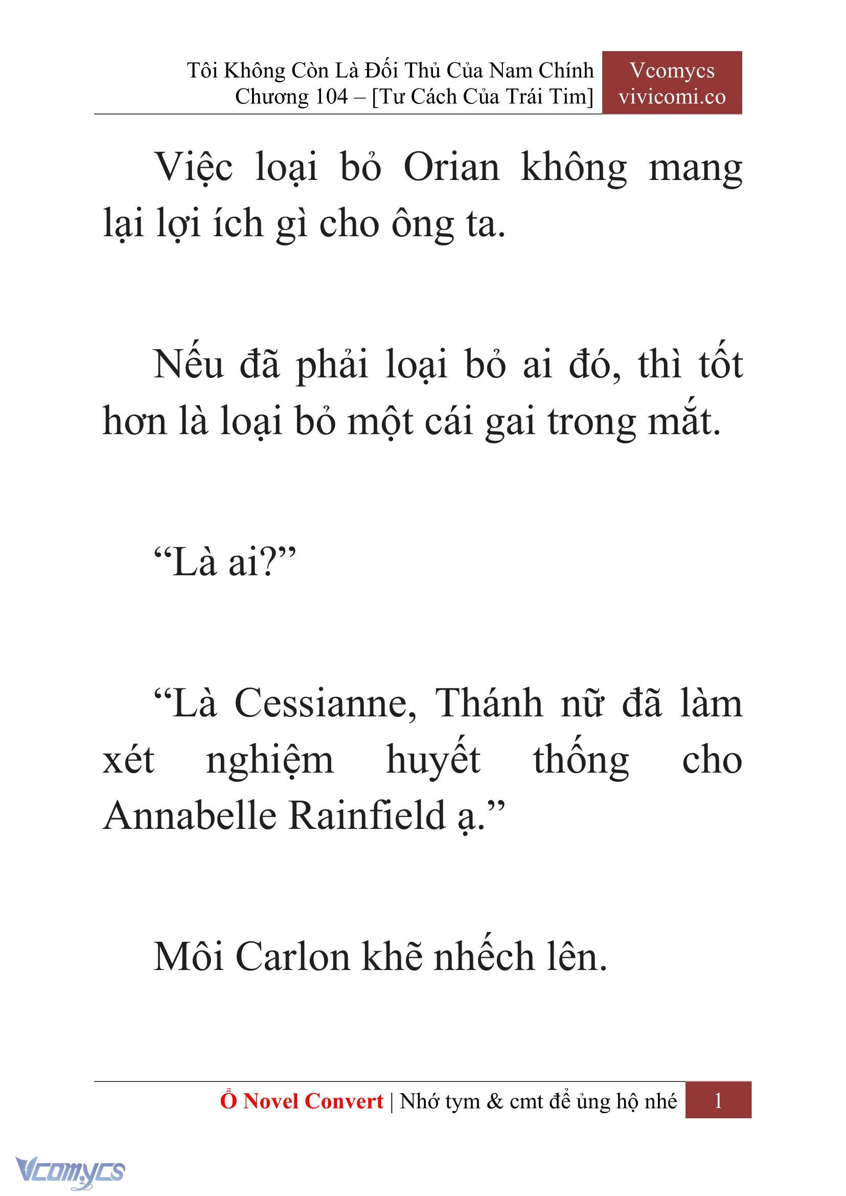 [Novel] Tôi Không Còn Là Đối Thủ Của Nam Chính Chap 104 - Trang 2
