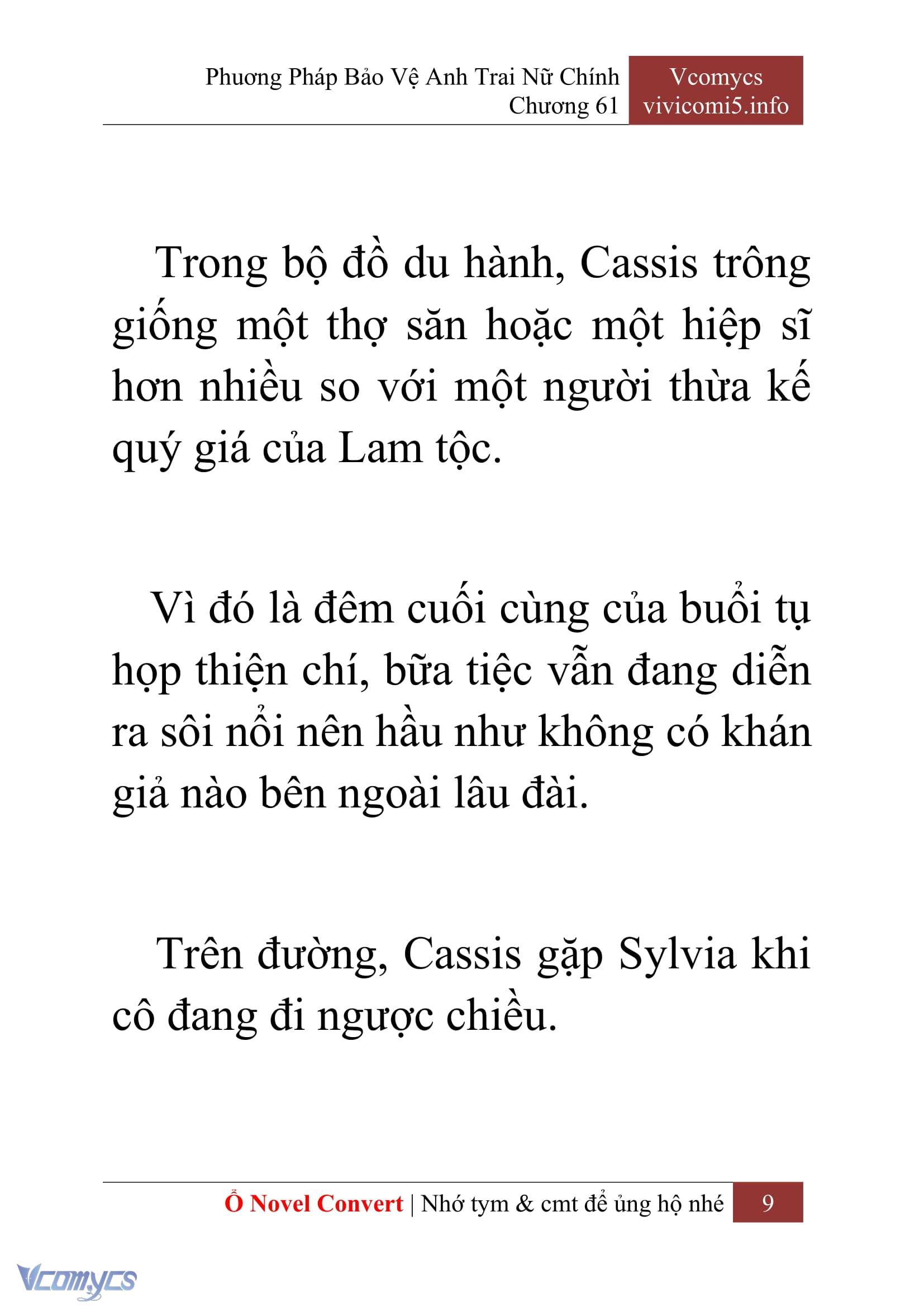 [Novel] Phương Pháp Bảo Vệ Anh Trai Nữ Chính Chap 61 - Trang 2