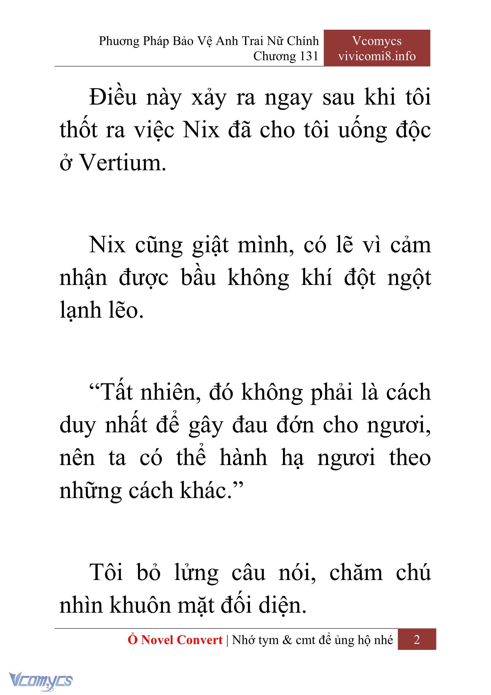 [Novel] Phương Pháp Bảo Vệ Anh Trai Nữ Chính Chap 131 - Trang 2