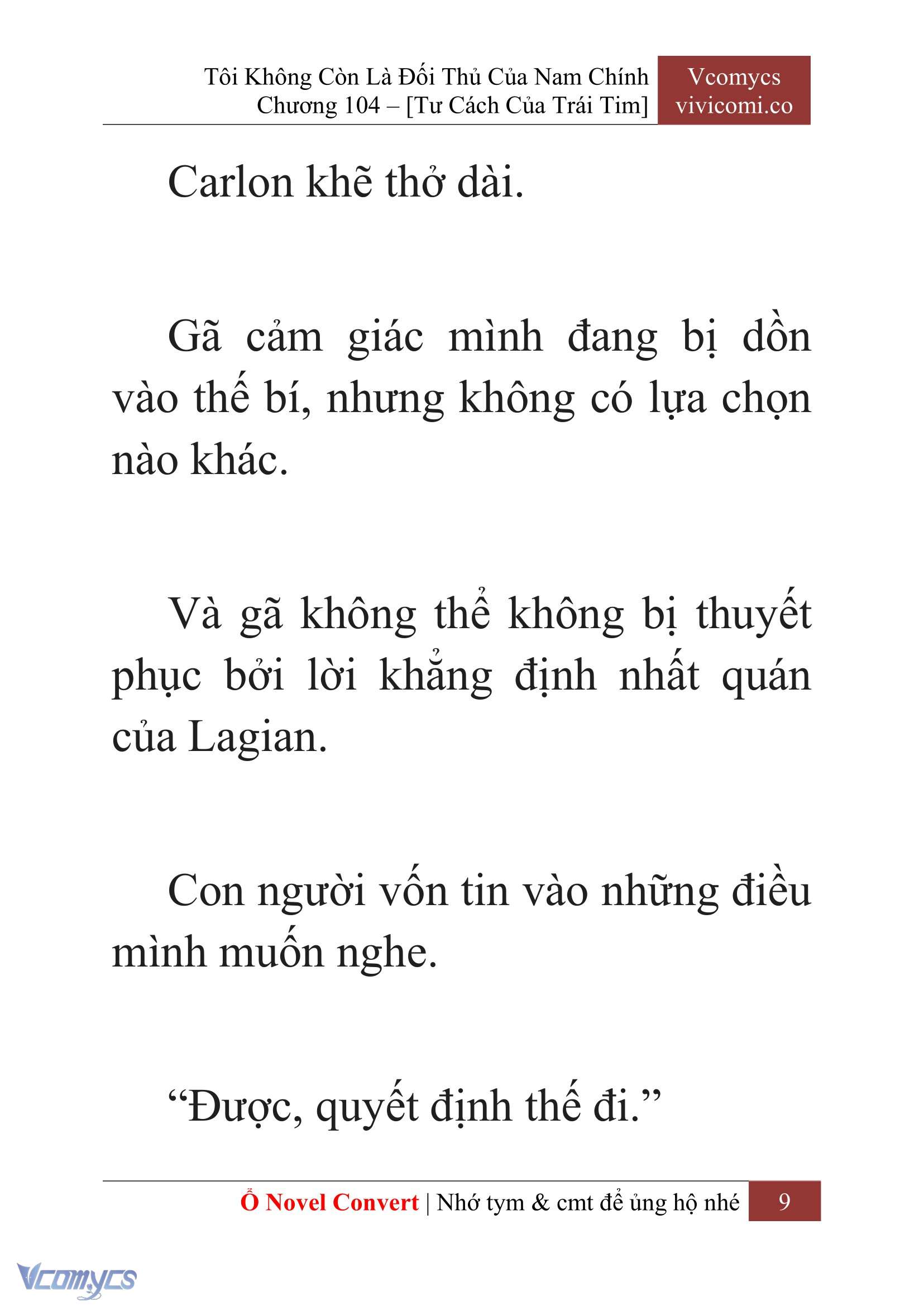 [Novel] Tôi Không Còn Là Đối Thủ Của Nam Chính Chap 104 - Trang 2