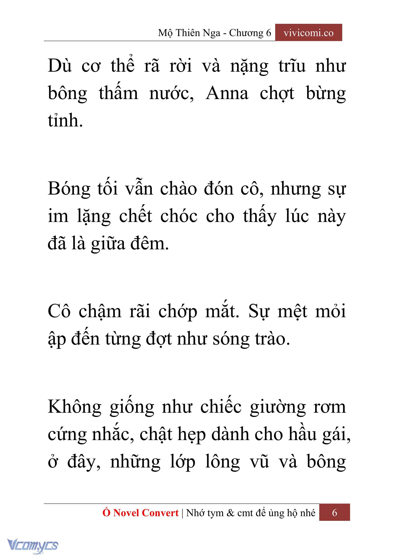 [Novel] Mộ Thiên Nga Chap 6 - Trang 2