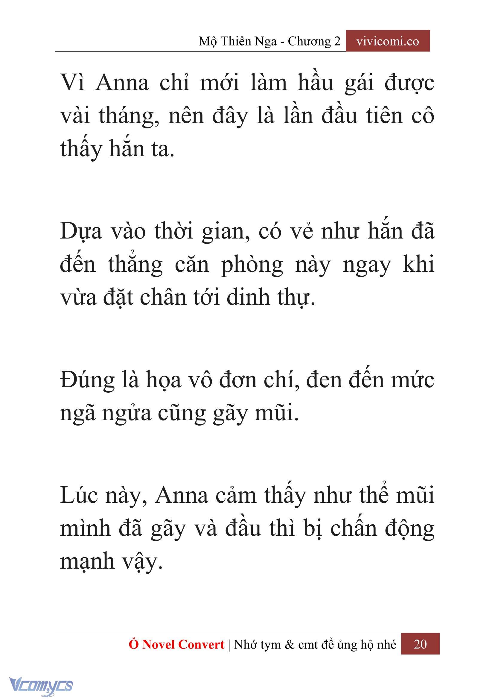 [Novel] Mộ Thiên Nga Chap 2 - Trang 2