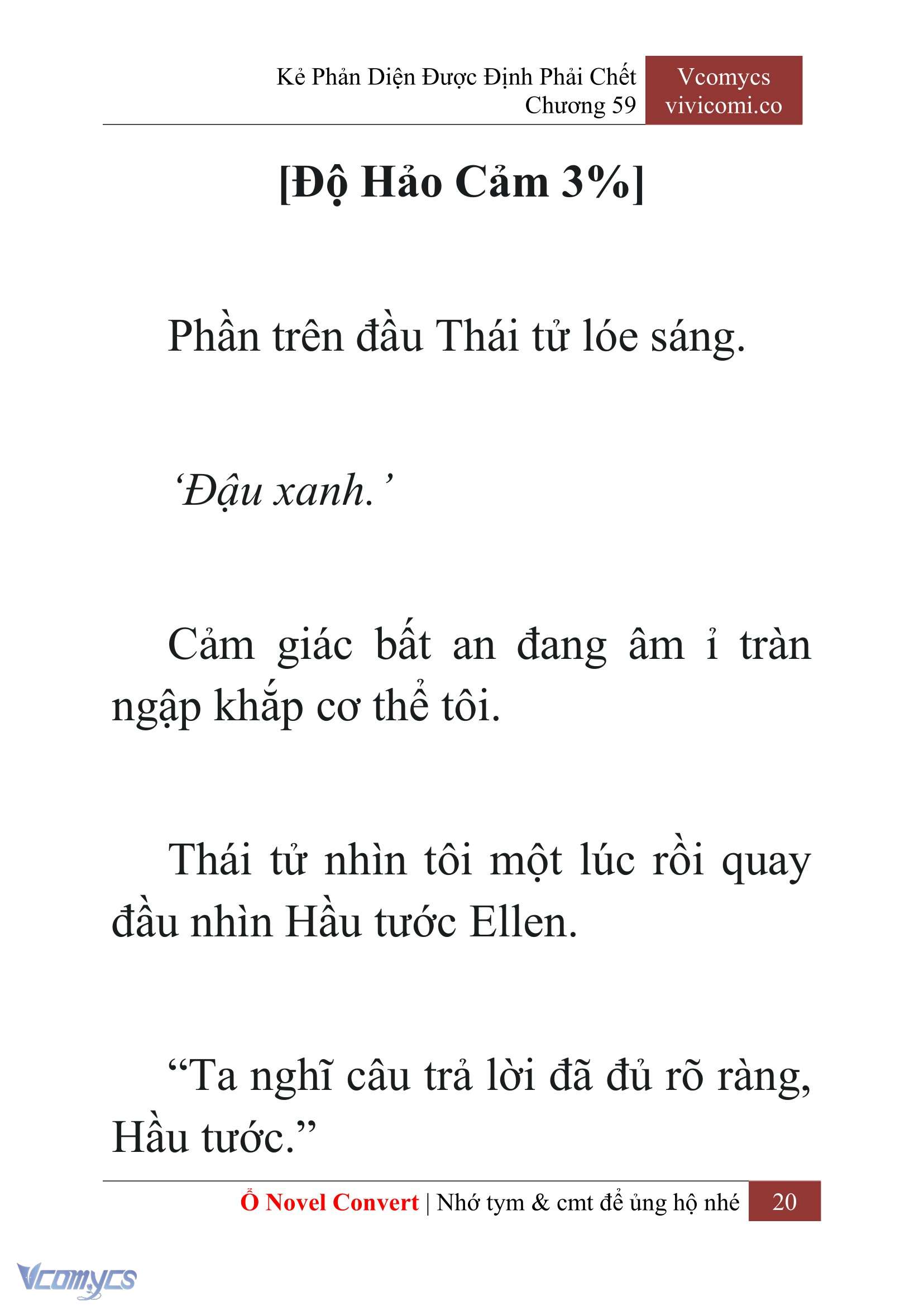 [Novel] Kẻ Phản Diện Được Định Phải Chết Chap 59 - Trang 2