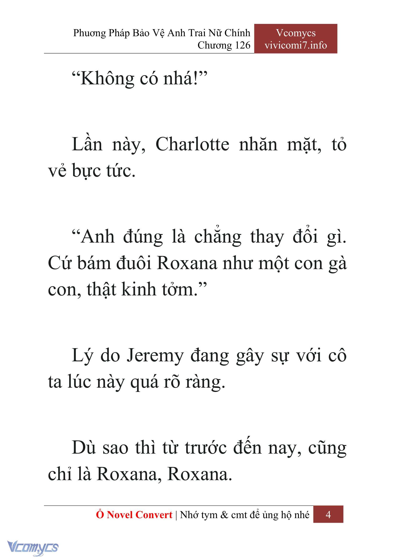 [Novel] Phương Pháp Bảo Vệ Anh Trai Nữ Chính Chap 126 - Trang 2