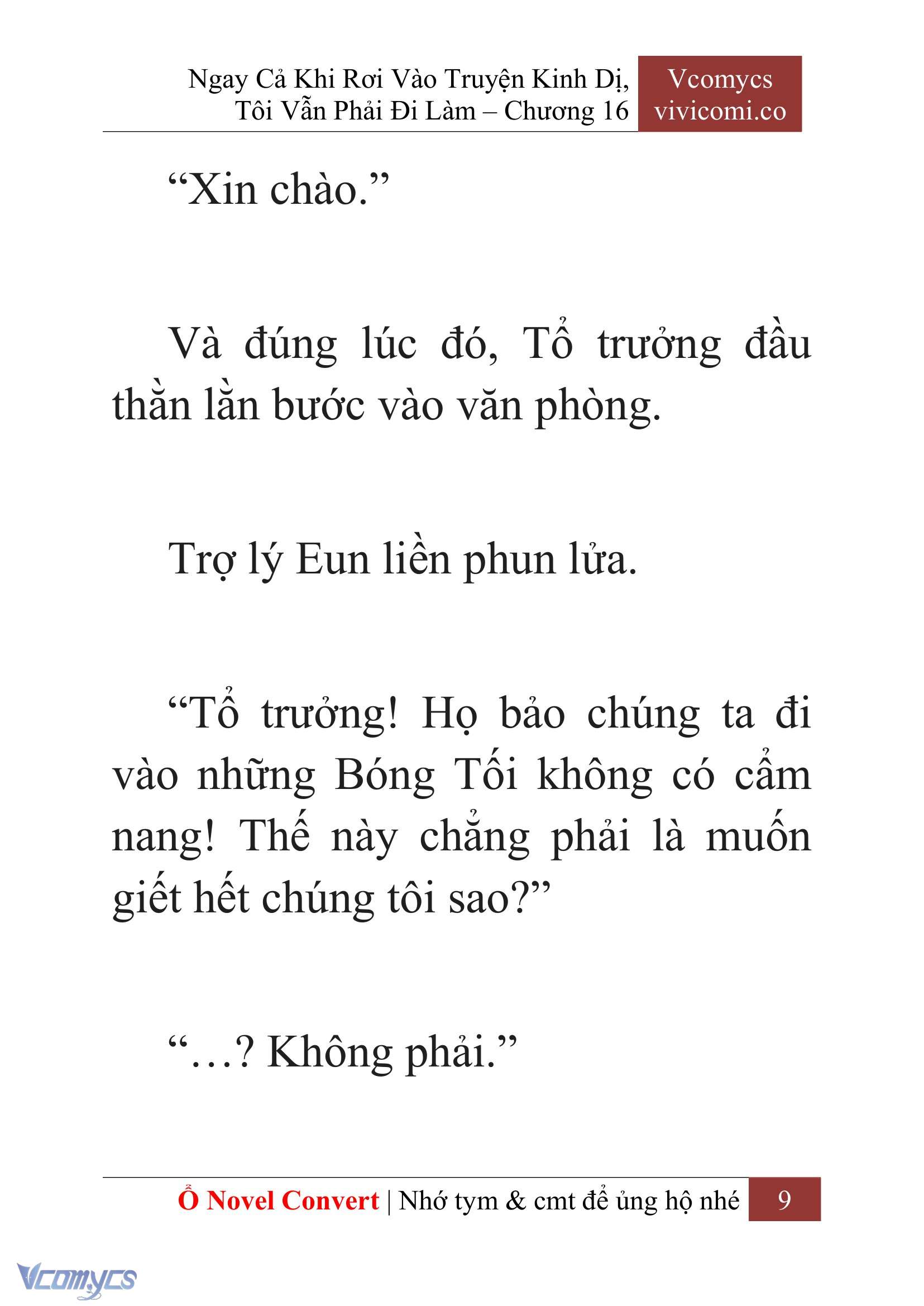 [Novel] Ngay Cả Khi Rơi Vào Truyện Kinh Dị, Tôi Vẫn Phải Đi Làm Chap 16 - Trang 2