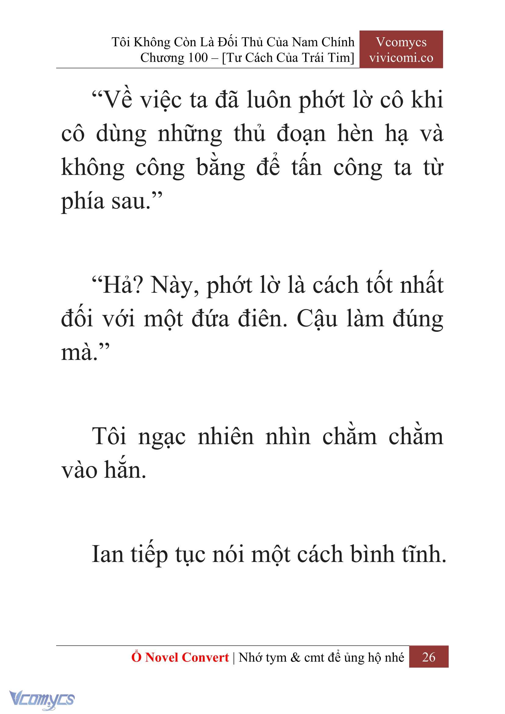 [Novel] Tôi Không Còn Là Đối Thủ Của Nam Chính Chap 100 - Trang 2