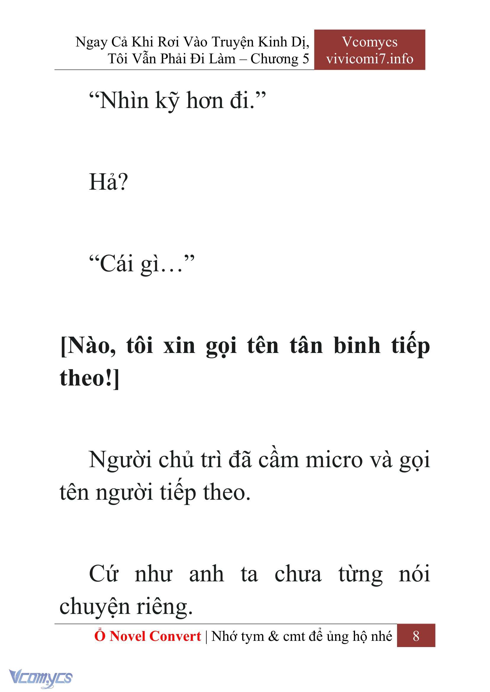 [Novel] Ngay Cả Khi Rơi Vào Truyện Kinh Dị, Tôi Vẫn Phải Đi Làm Chap 5 - Trang 2