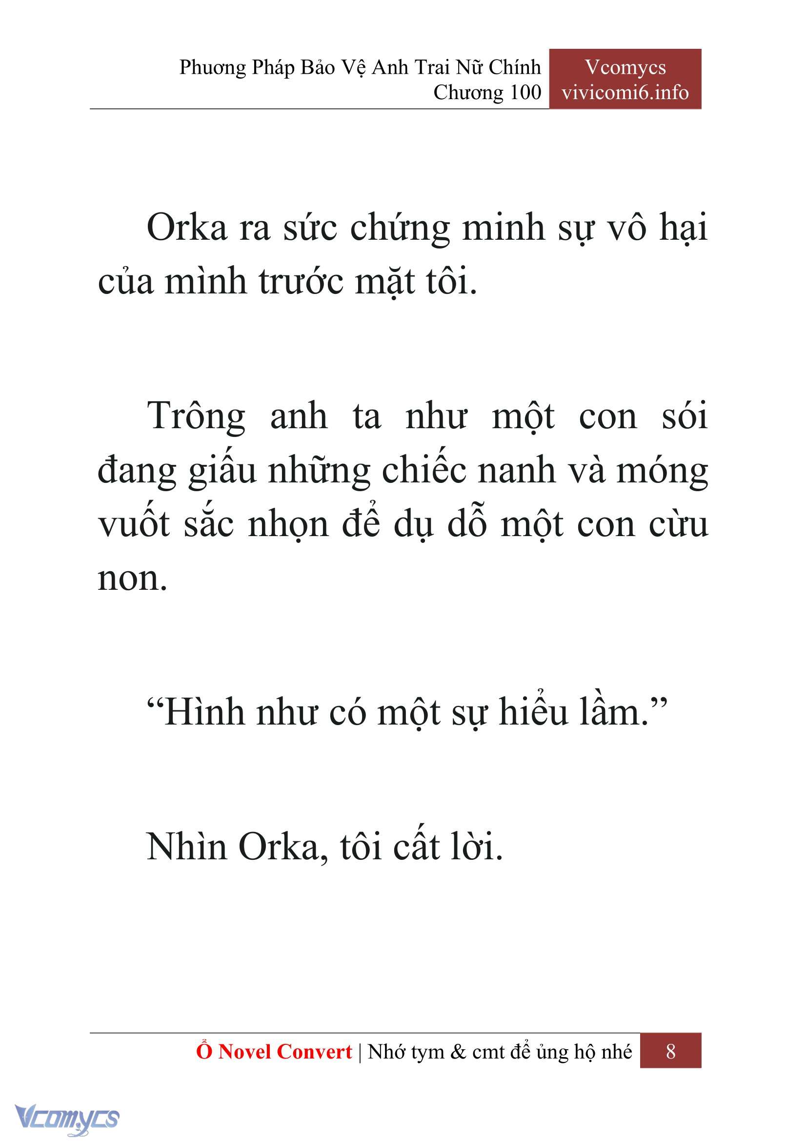 [Novel] Phương Pháp Bảo Vệ Anh Trai Nữ Chính Chap 100 - Trang 2
