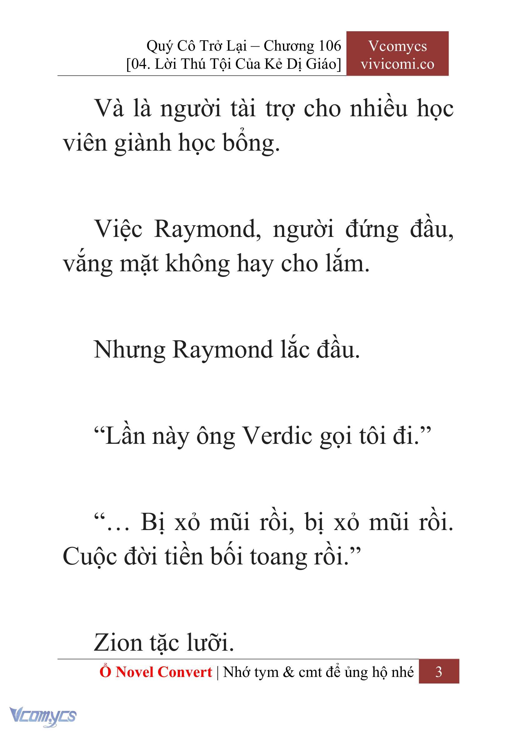 [Novel] Quý Cô Trở Lại Chap 106 - Trang 2