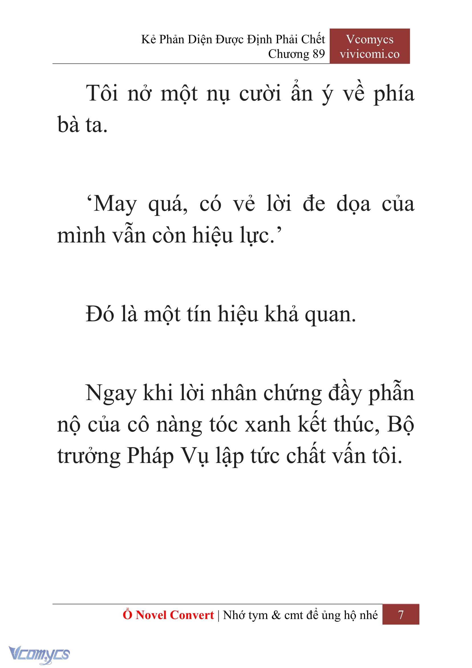 [Novel] Kẻ Phản Diện Được Định Phải Chết Chap 89 - Trang 2