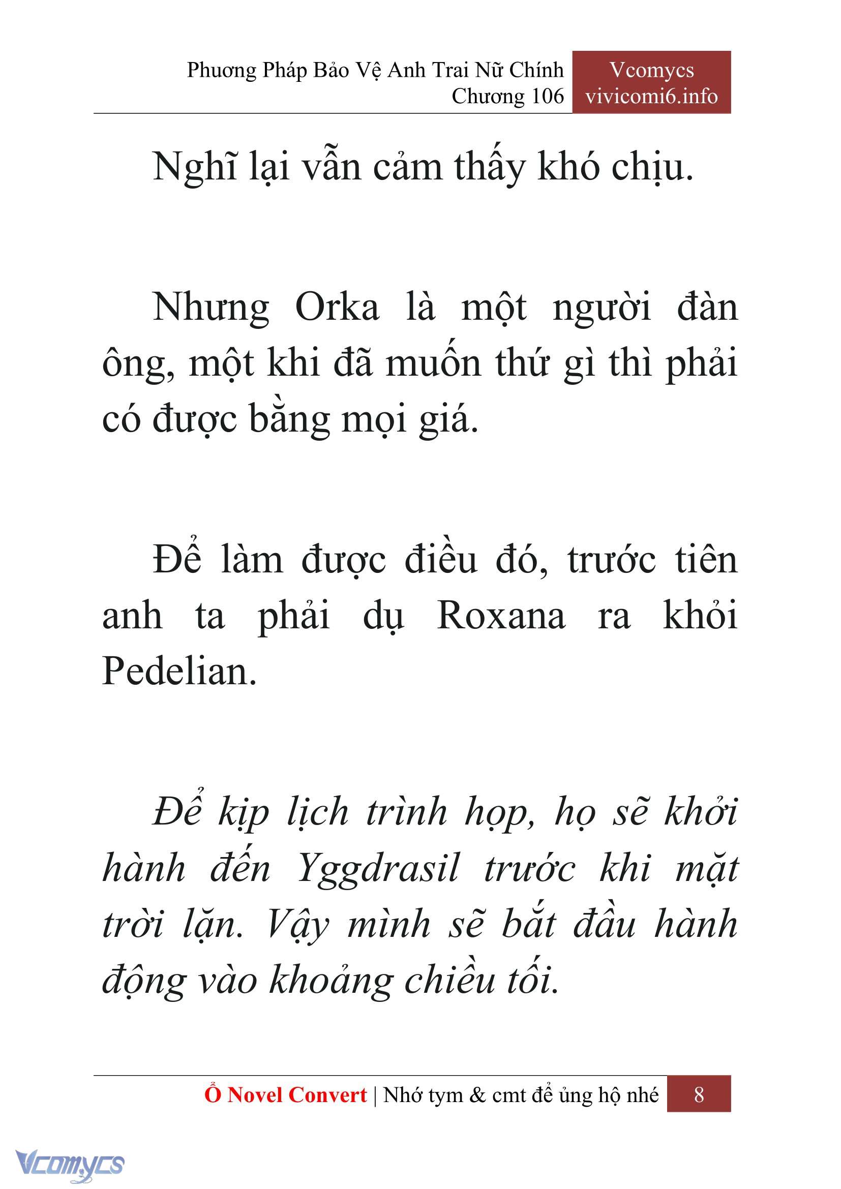 [Novel] Phương Pháp Bảo Vệ Anh Trai Nữ Chính Chap 106 - Trang 2