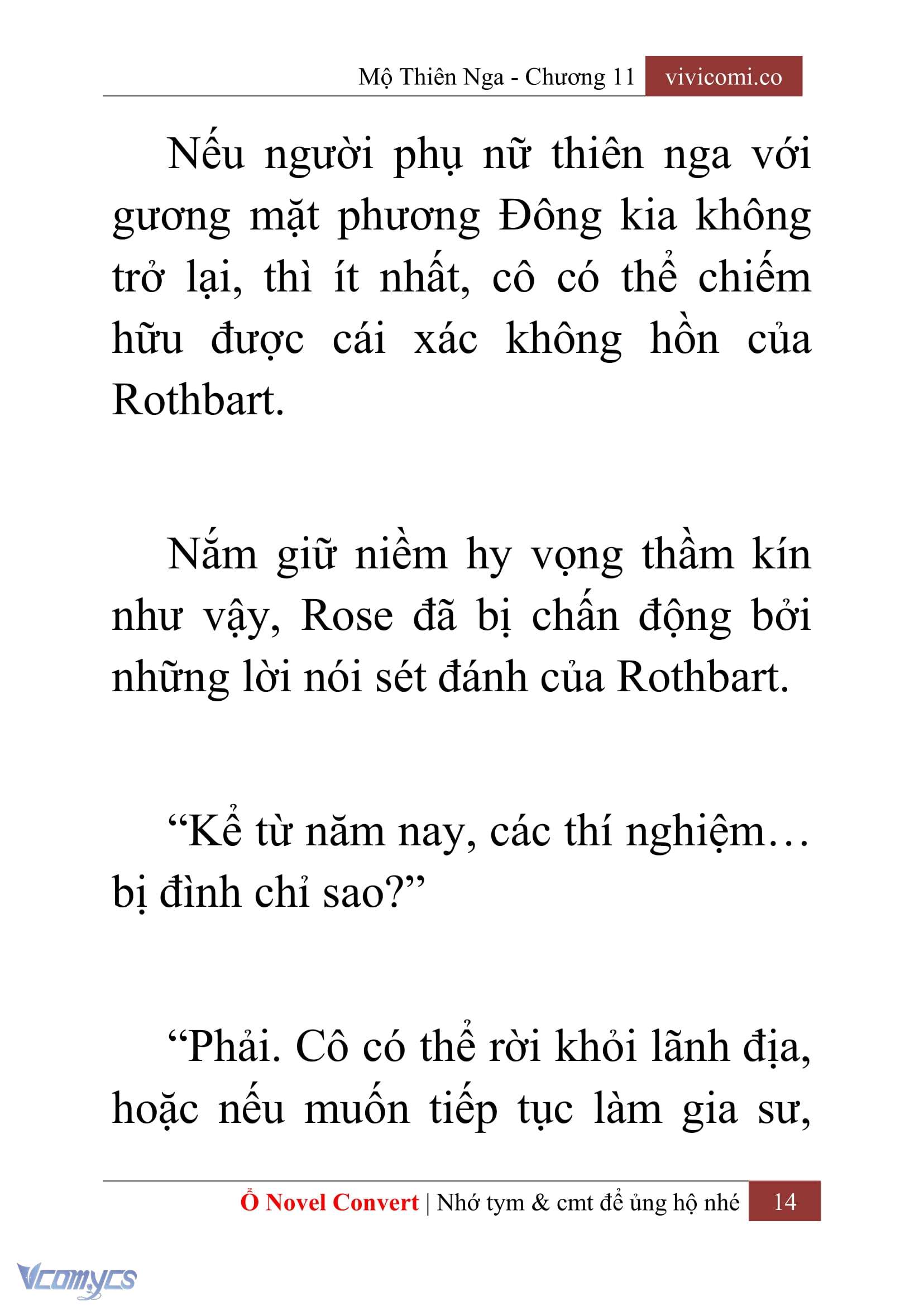 [Novel] Mộ Thiên Nga Chap 11 - Trang 2