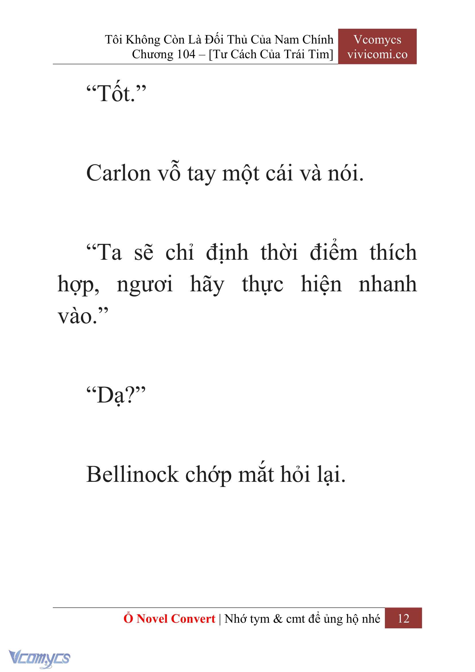 [Novel] Tôi Không Còn Là Đối Thủ Của Nam Chính Chap 104 - Trang 2