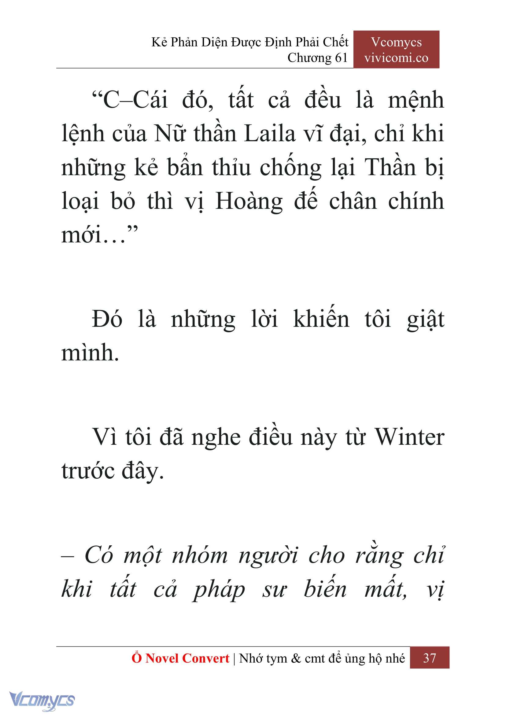 [Novel] Kẻ Phản Diện Được Định Phải Chết Chap 61 - Trang 2