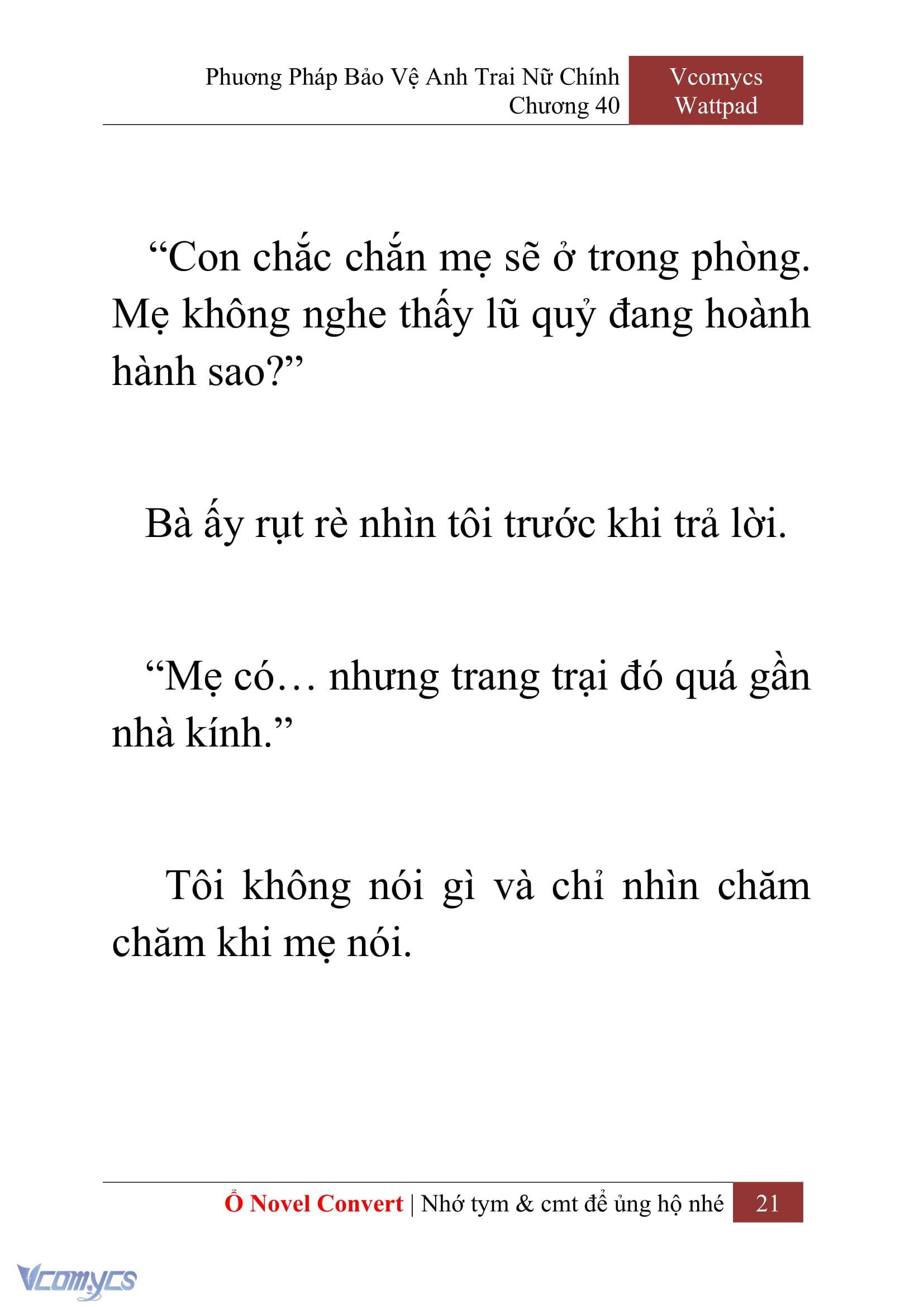 [Novel] Phương Pháp Bảo Vệ Anh Trai Nữ Chính Chap 40 - Trang 2