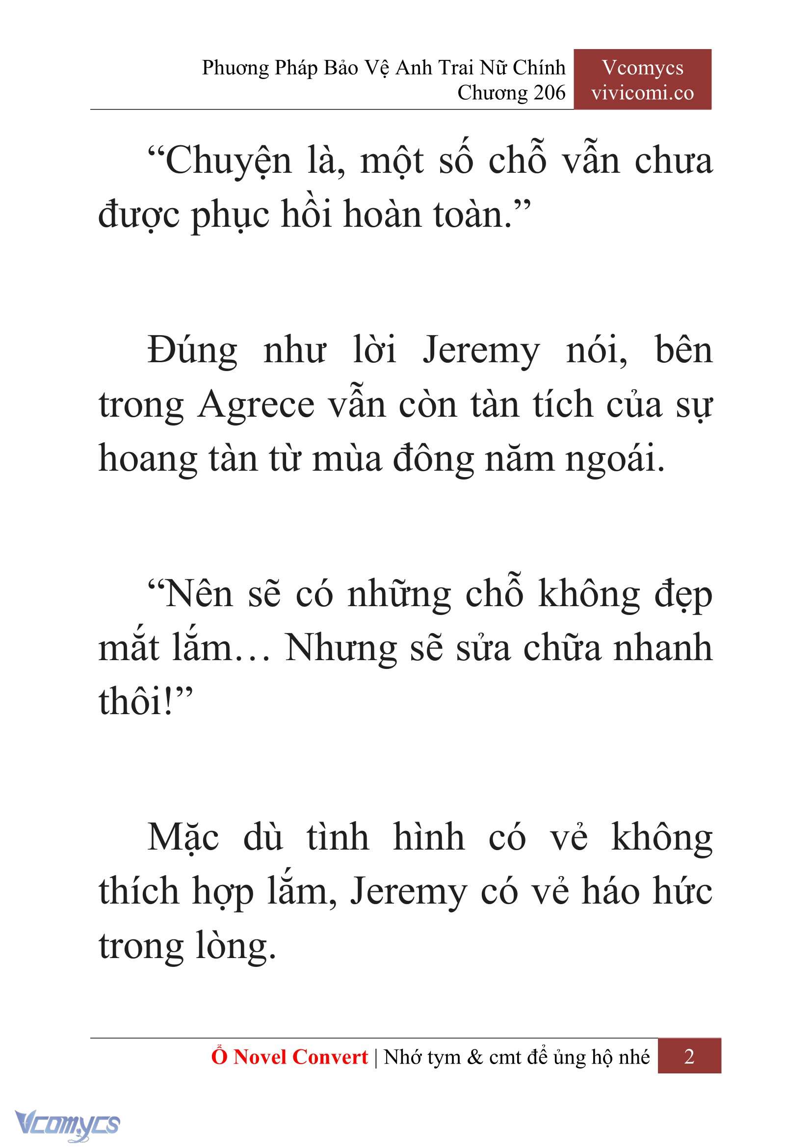 [Novel] Phương Pháp Bảo Vệ Anh Trai Nữ Chính Chap 206 - Trang 2