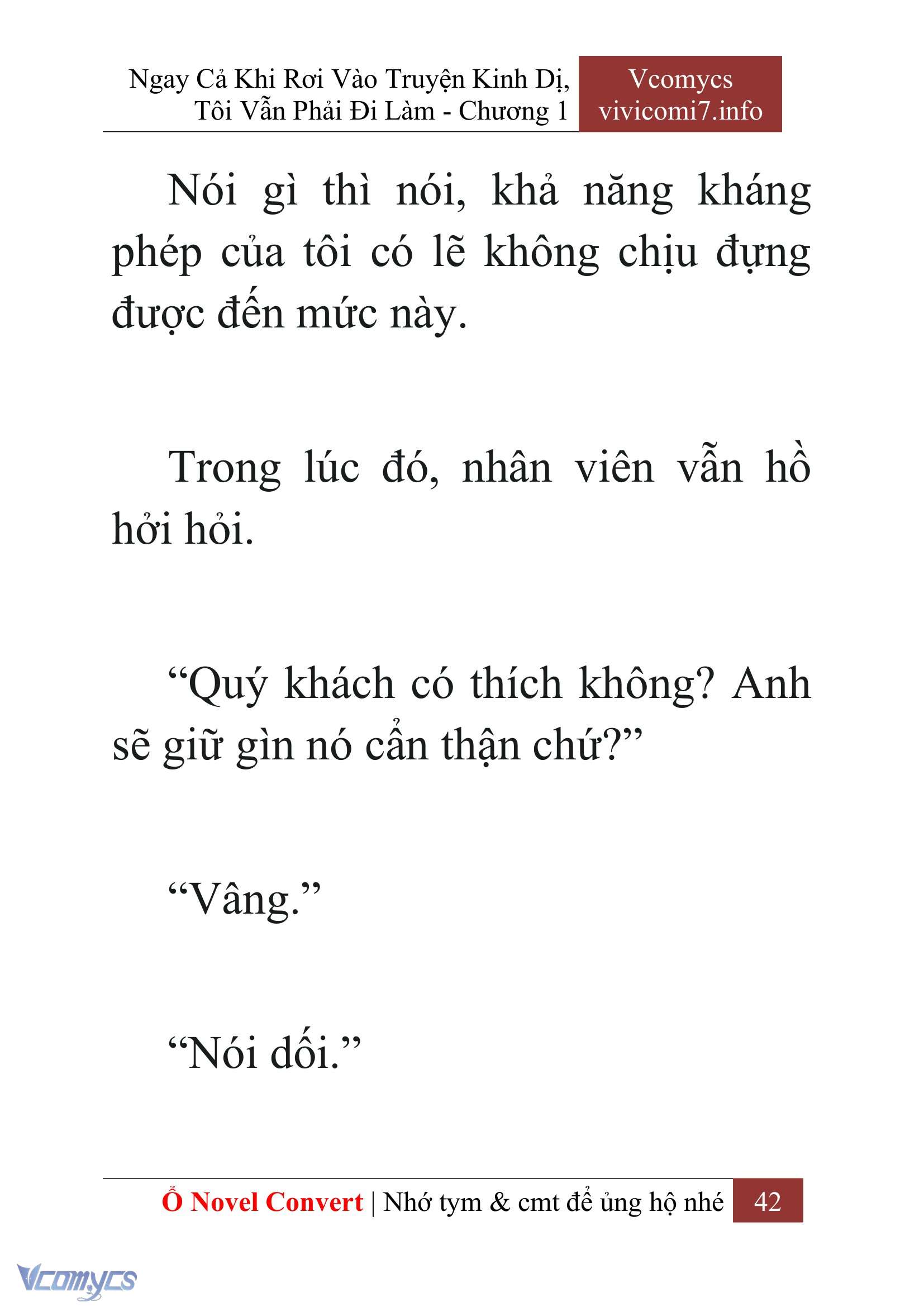 [Novel] Ngay Cả Khi Rơi Vào Truyện Kinh Dị, Tôi Vẫn Phải Đi Làm Chap 1 - Trang 2