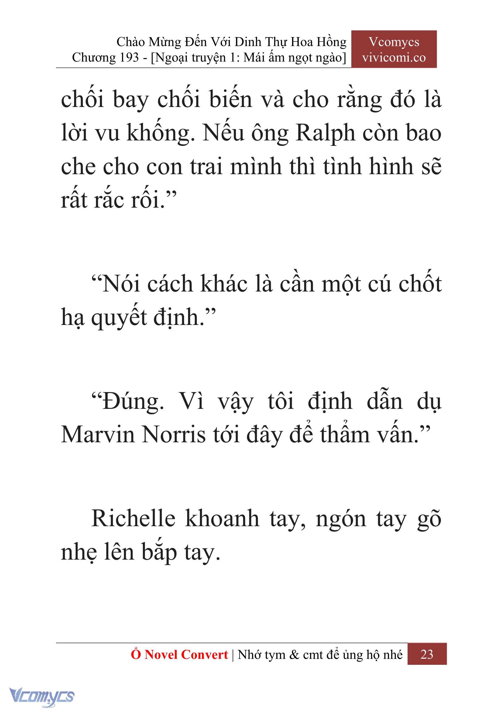 [Novel] Chào Mừng Đến Với Dinh Thự Hoa Hồng Chap 193 - Trang 2