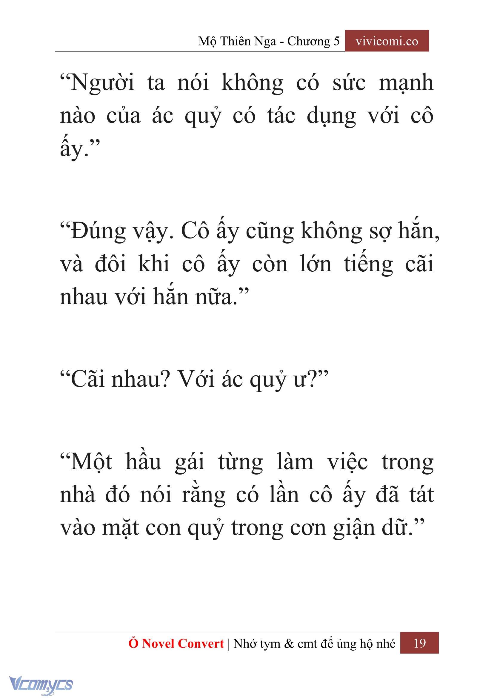 [Novel] Mộ Thiên Nga Chap 5 - Trang 2