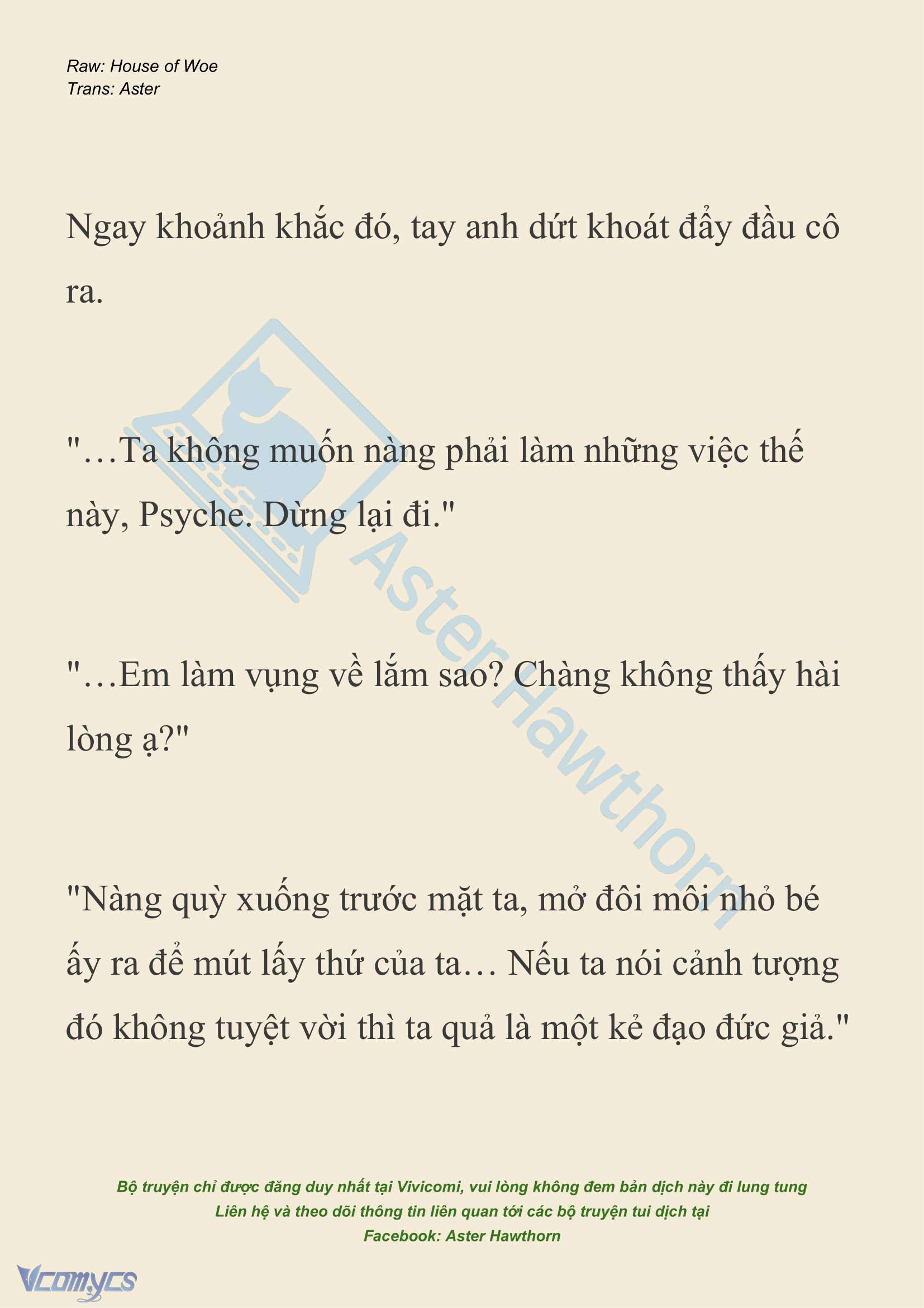 [NOVEL] Dành Cho Các Nữ Thần: Dành cho Psyche Chap 30 - Next 