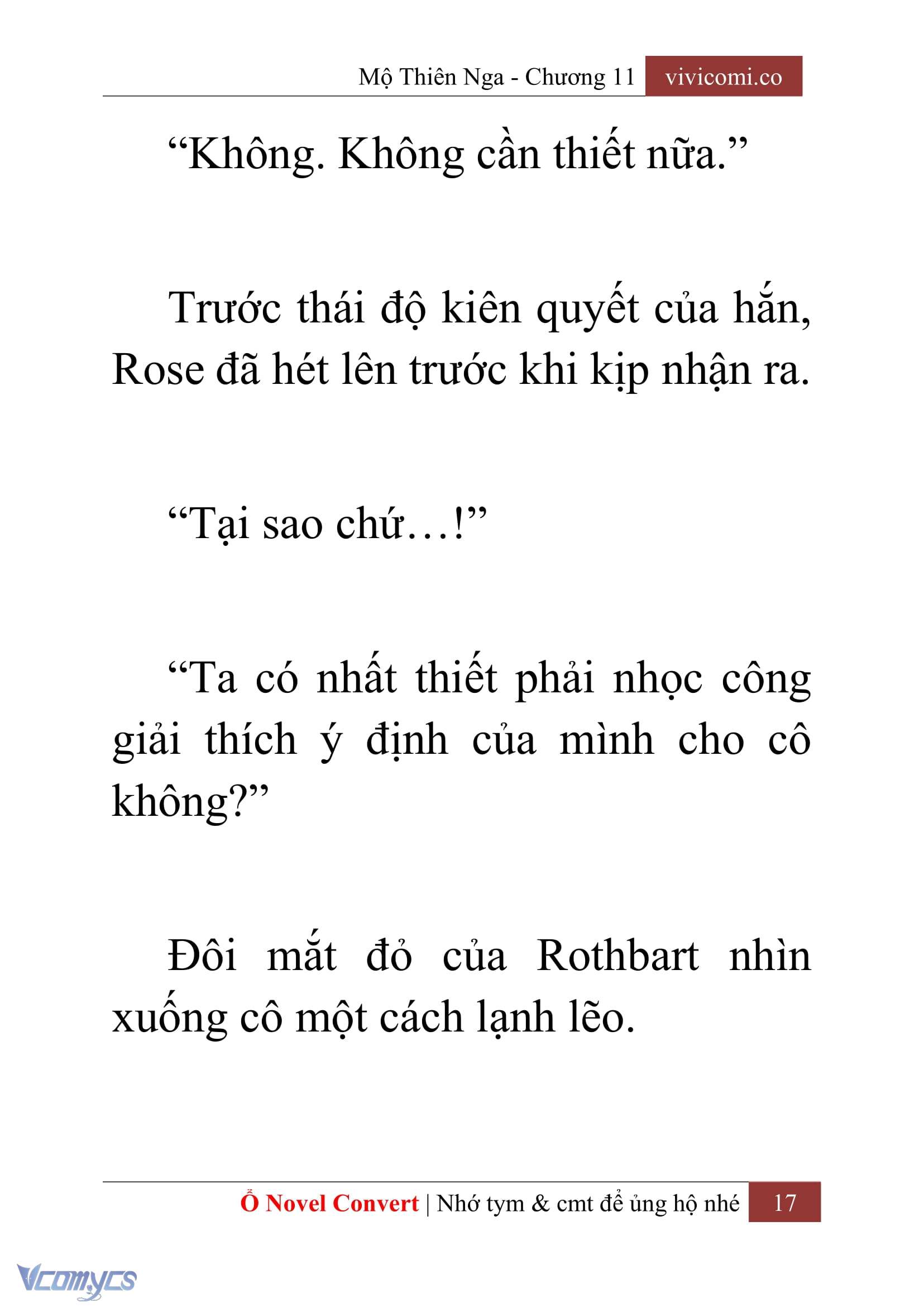 [Novel] Mộ Thiên Nga Chap 11 - Trang 2