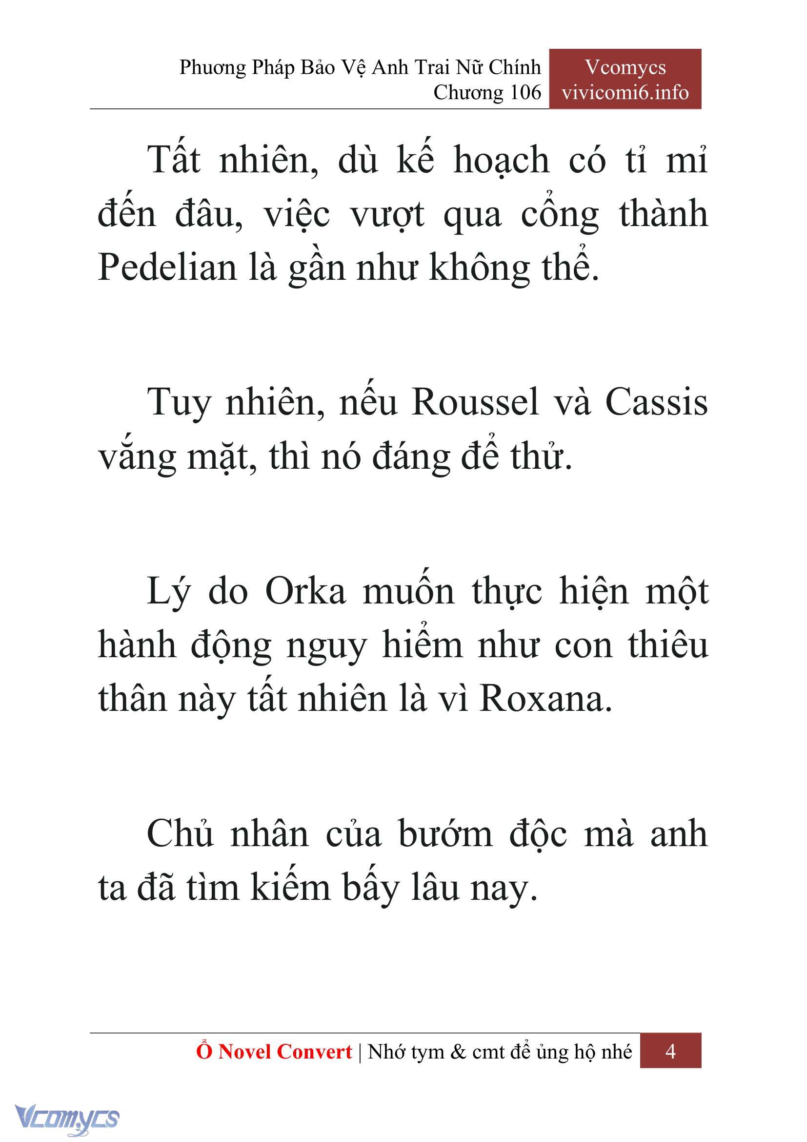 [Novel] Phương Pháp Bảo Vệ Anh Trai Nữ Chính Chap 106 - Trang 2