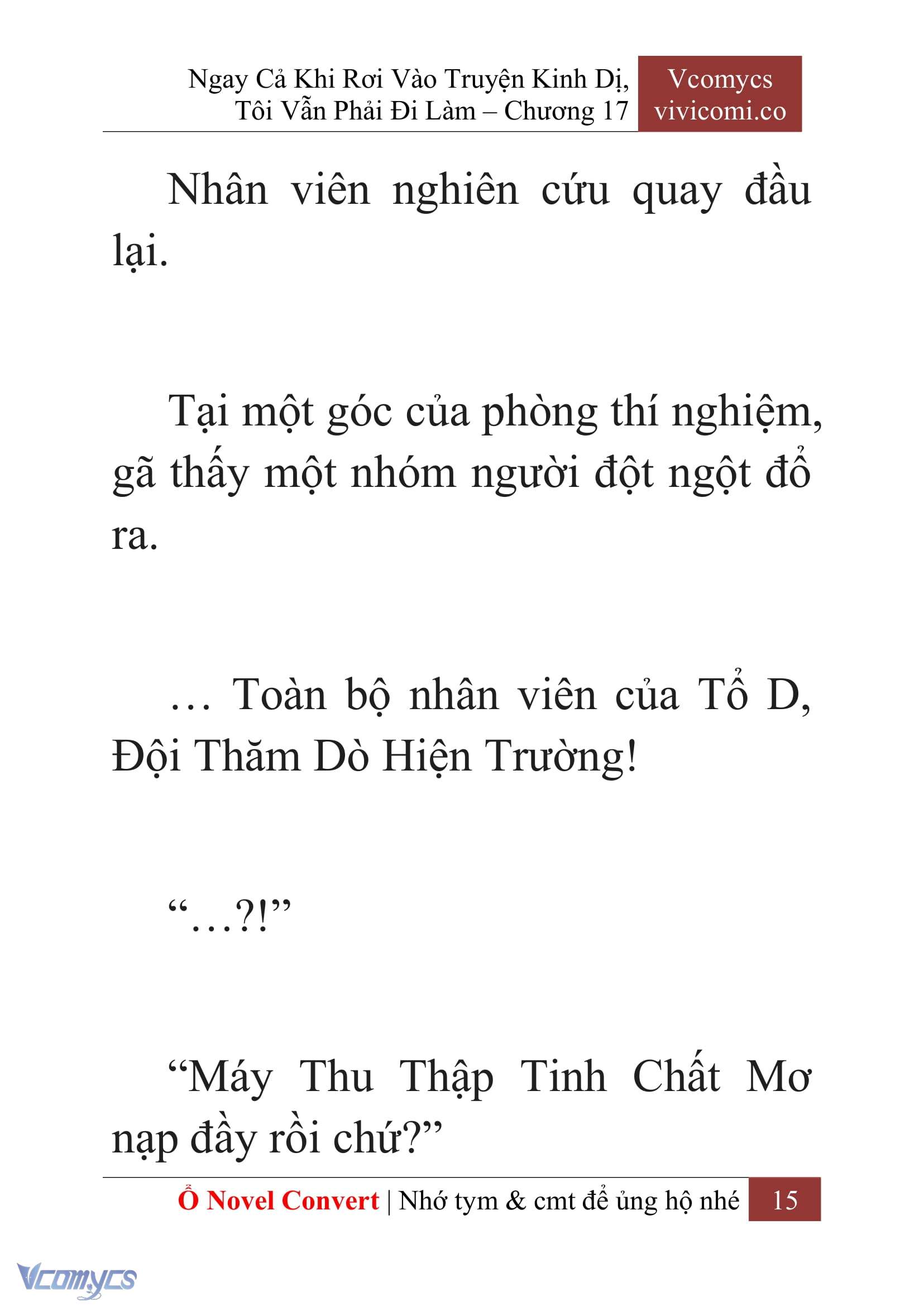 [Novel] Ngay Cả Khi Rơi Vào Truyện Kinh Dị, Tôi Vẫn Phải Đi Làm Chap 17 - Trang 2