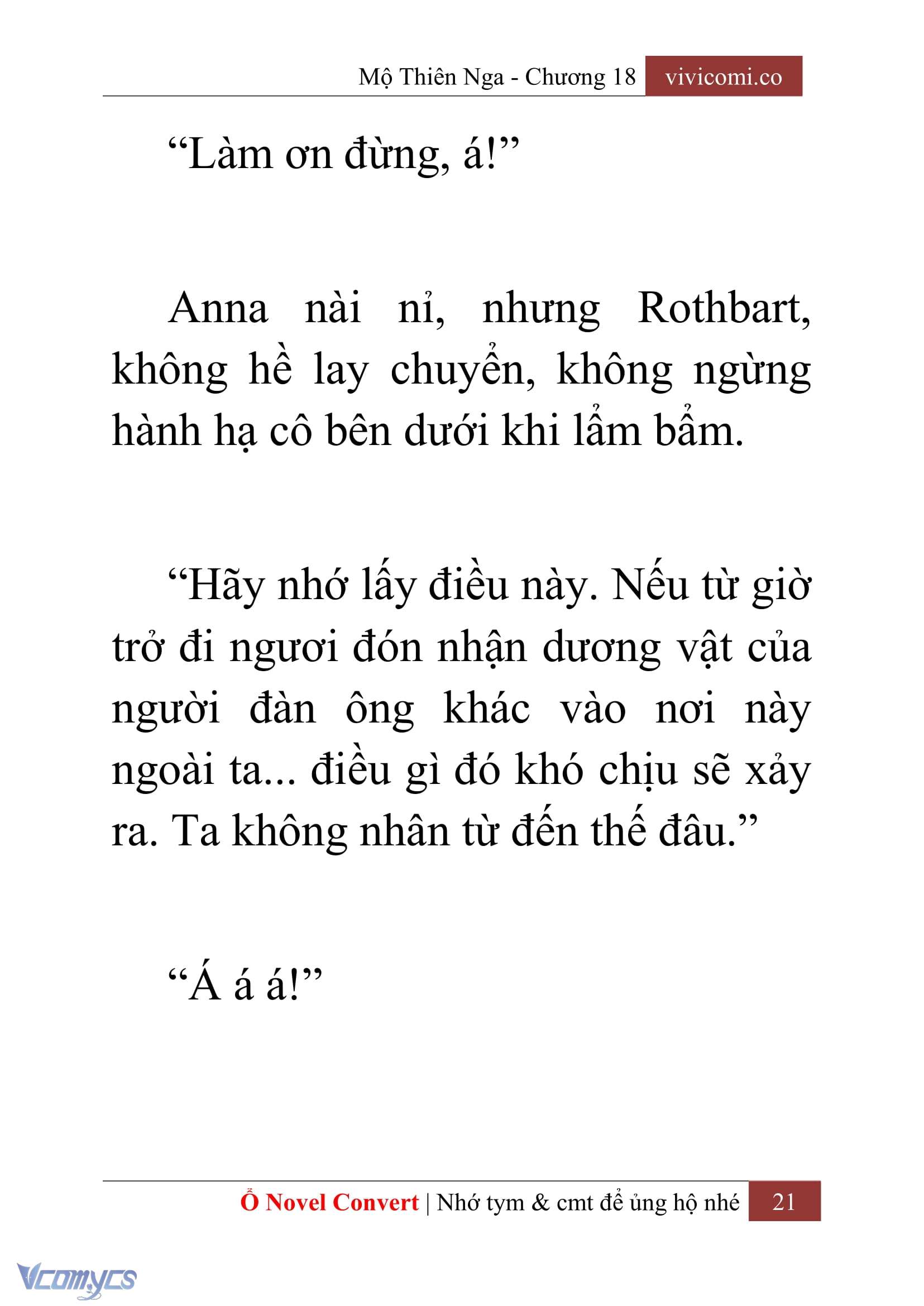 [Novel] Mộ Thiên Nga Chap 18 - Trang 2