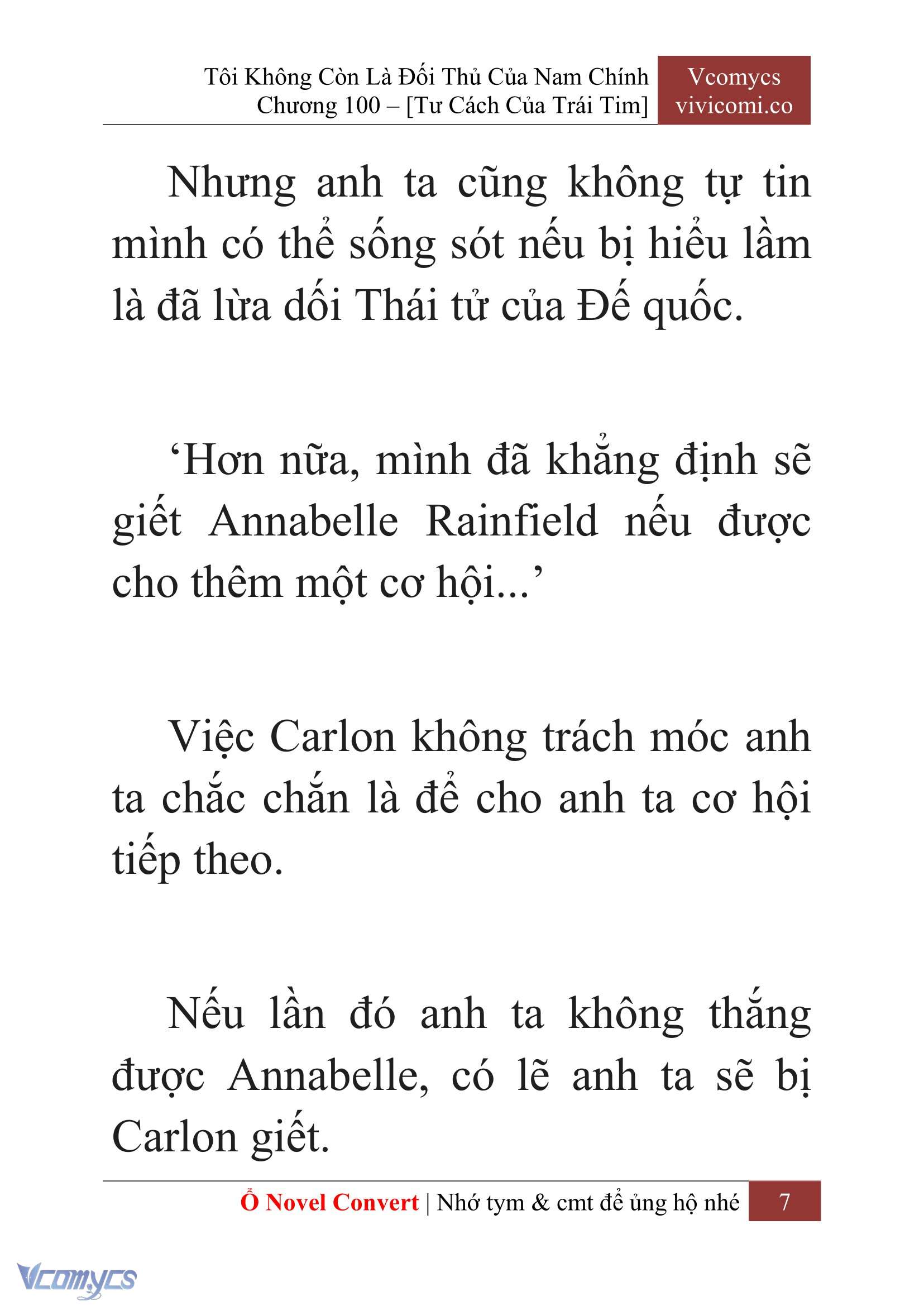 [Novel] Tôi Không Còn Là Đối Thủ Của Nam Chính Chap 100 - Trang 2