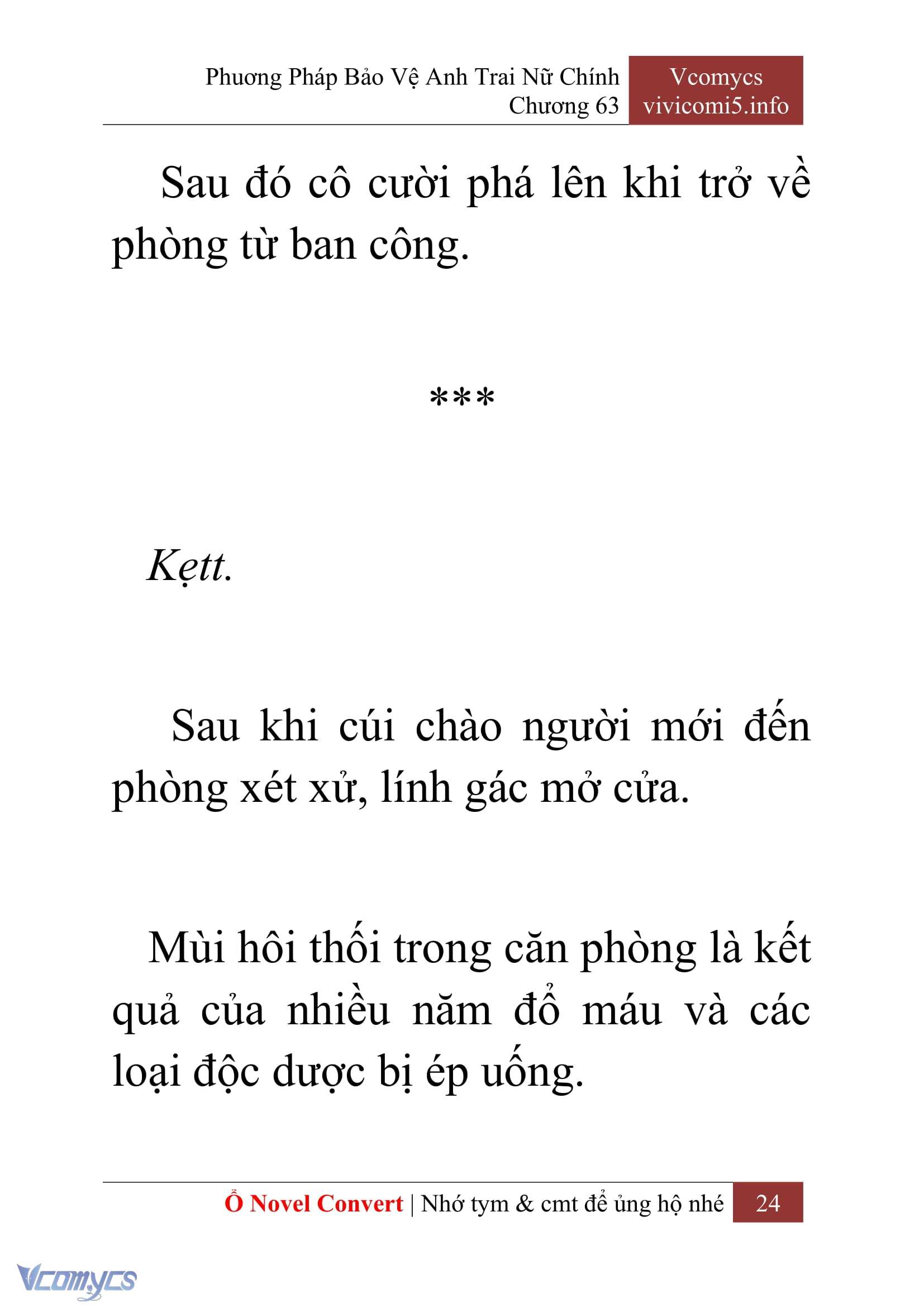 [Novel] Phương Pháp Bảo Vệ Anh Trai Nữ Chính Chap 63 - Trang 2