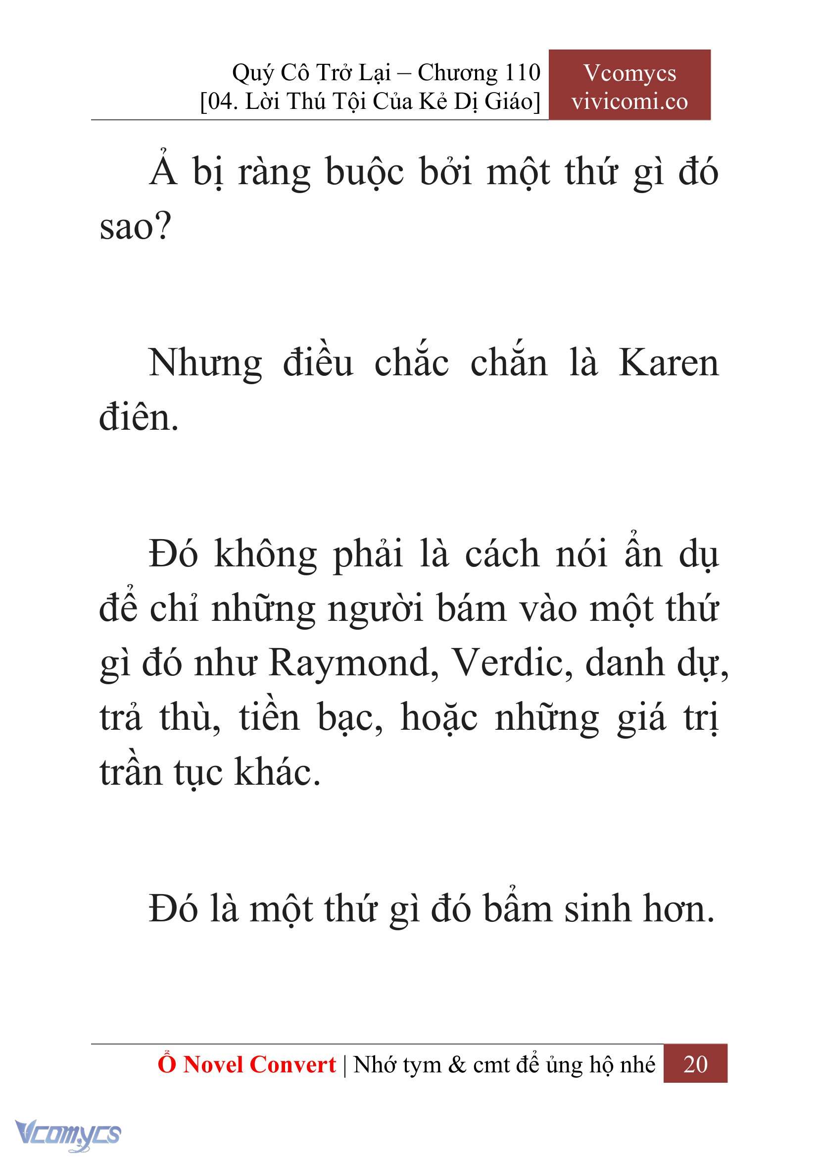 [Novel] Quý Cô Trở Lại Chap 110 - Trang 2