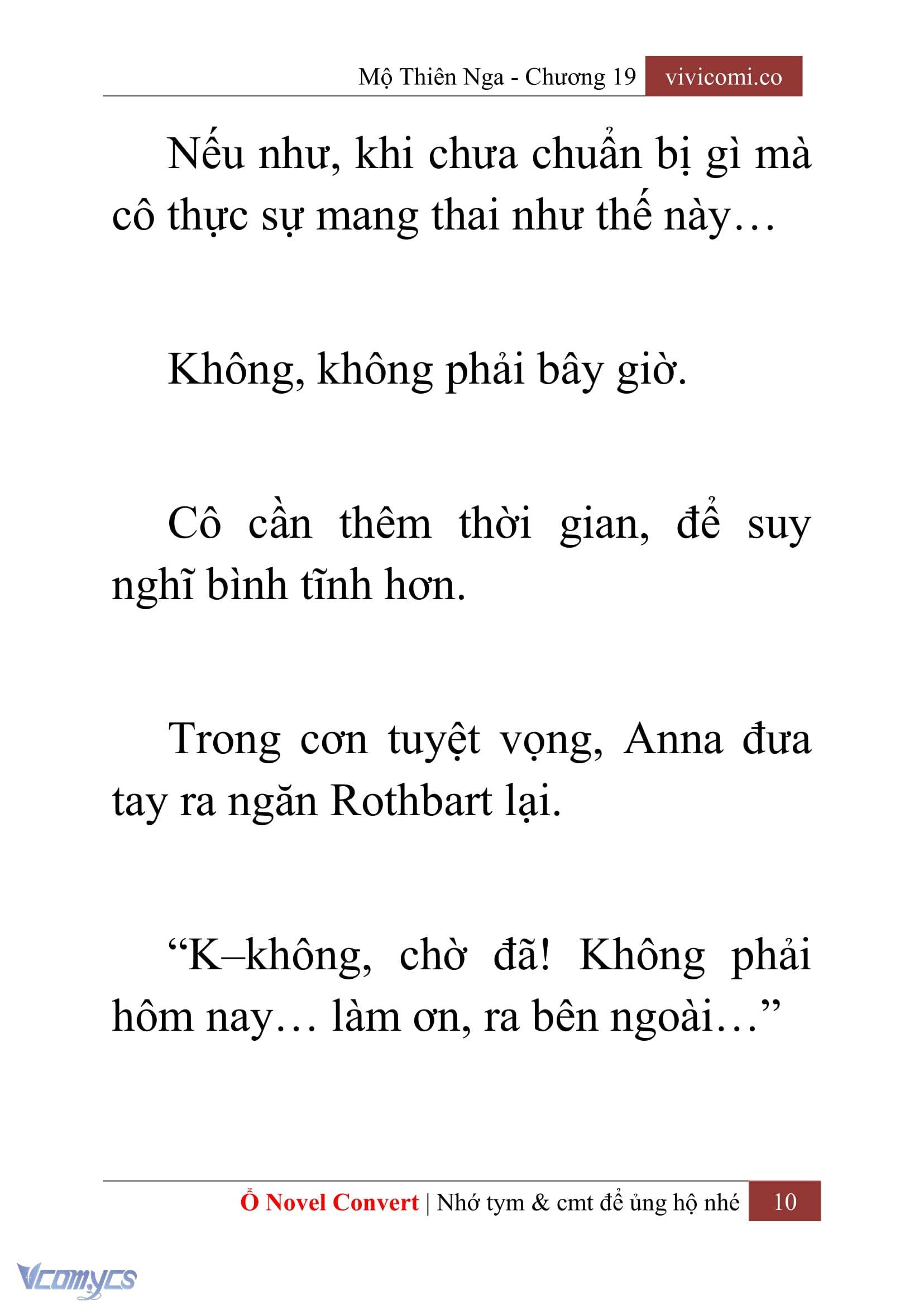 [Novel] Mộ Thiên Nga Chap 19 - Trang 2