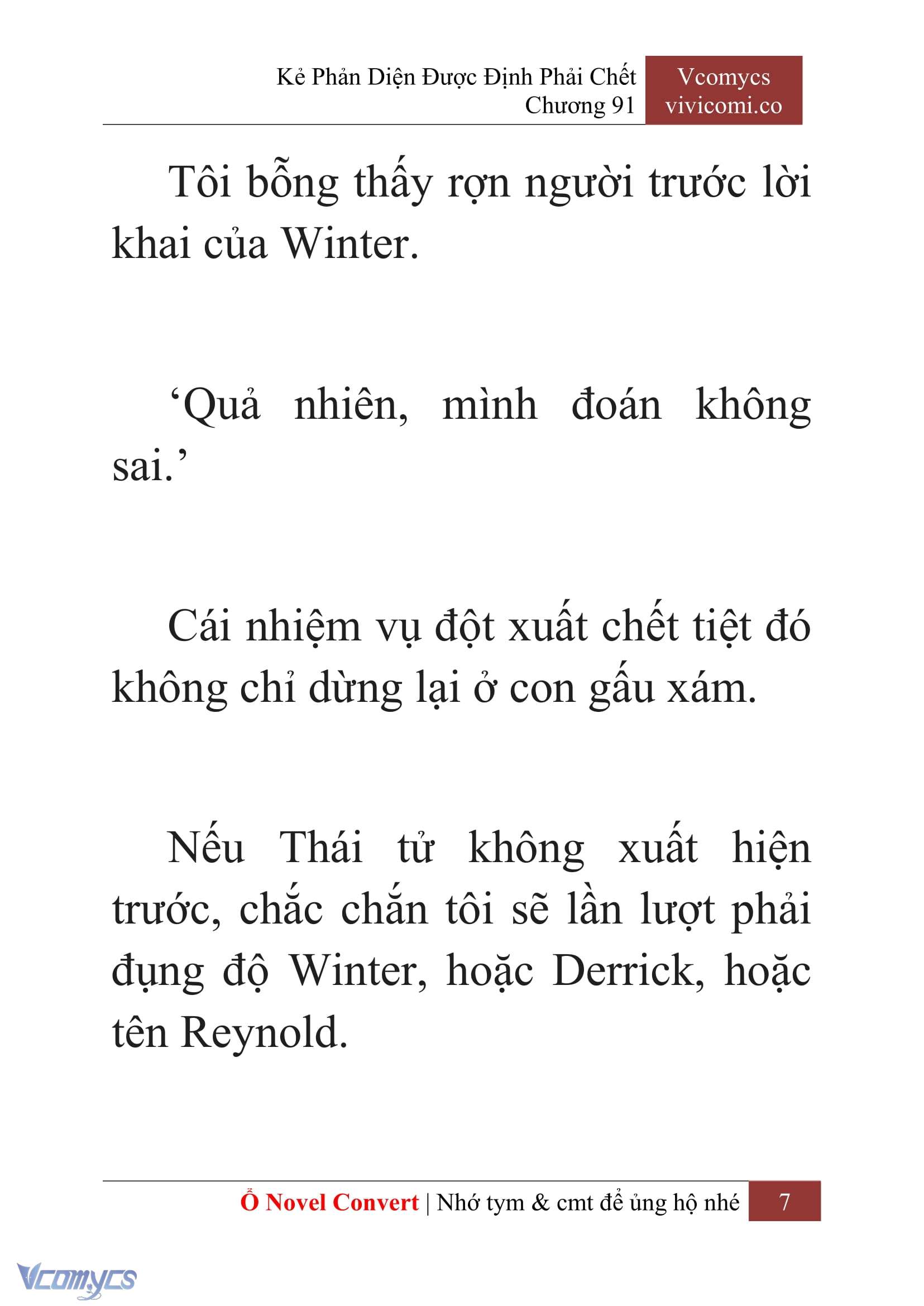 [Novel] Kẻ Phản Diện Được Định Phải Chết Chap 91 - Trang 2