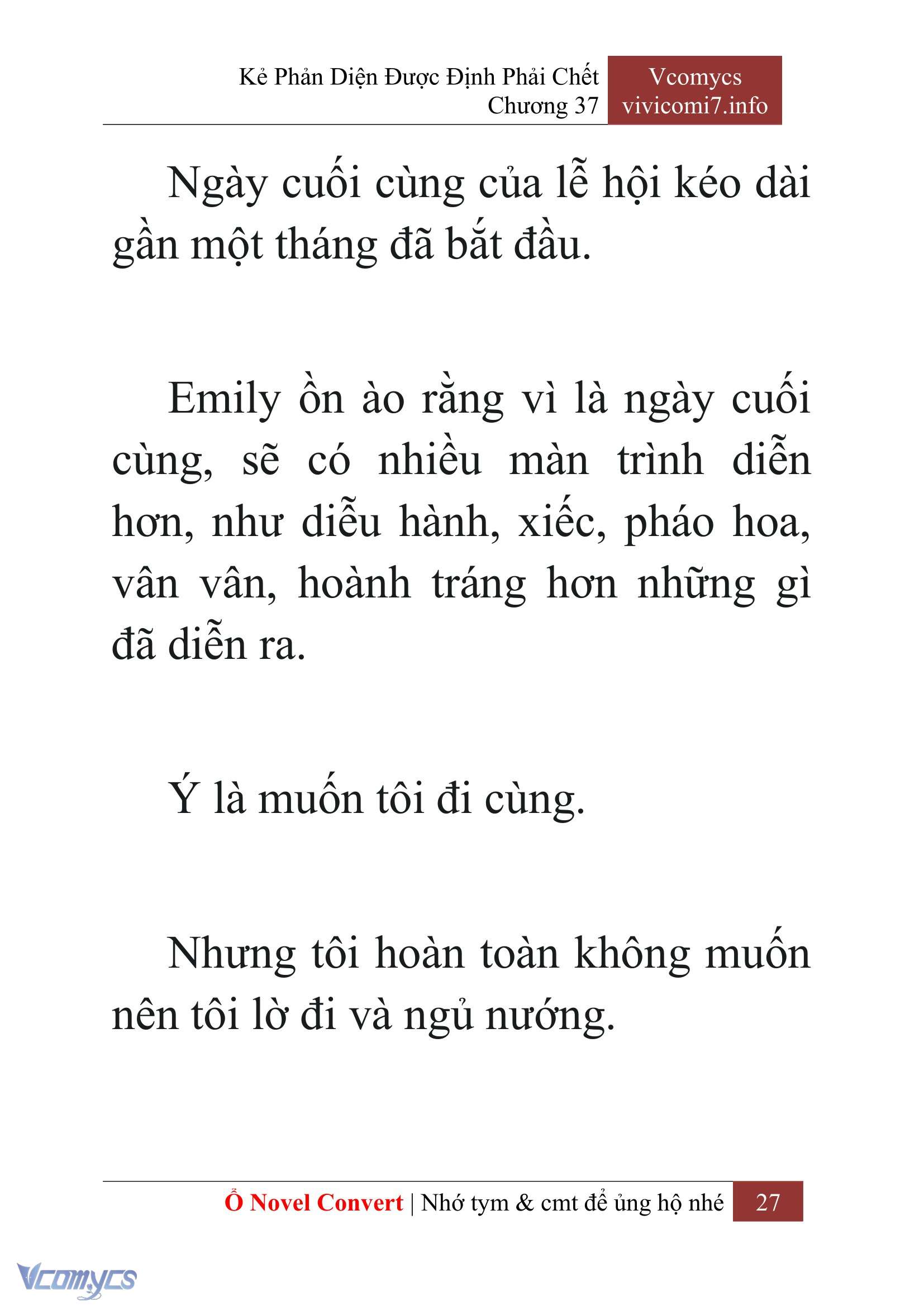 [Novel] Kẻ Phản Diện Được Định Phải Chết Chap 37 - Trang 2
