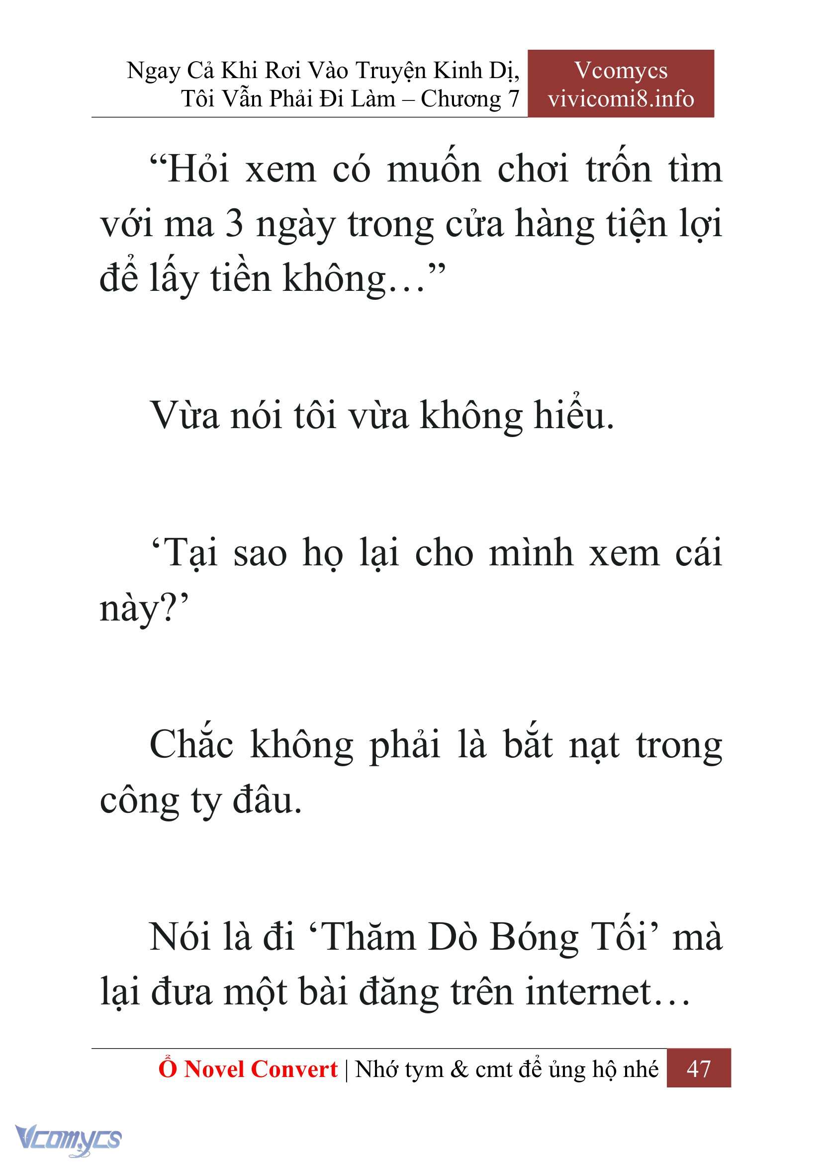 [Novel] Ngay Cả Khi Rơi Vào Truyện Kinh Dị, Tôi Vẫn Phải Đi Làm Chap 7 - Trang 2