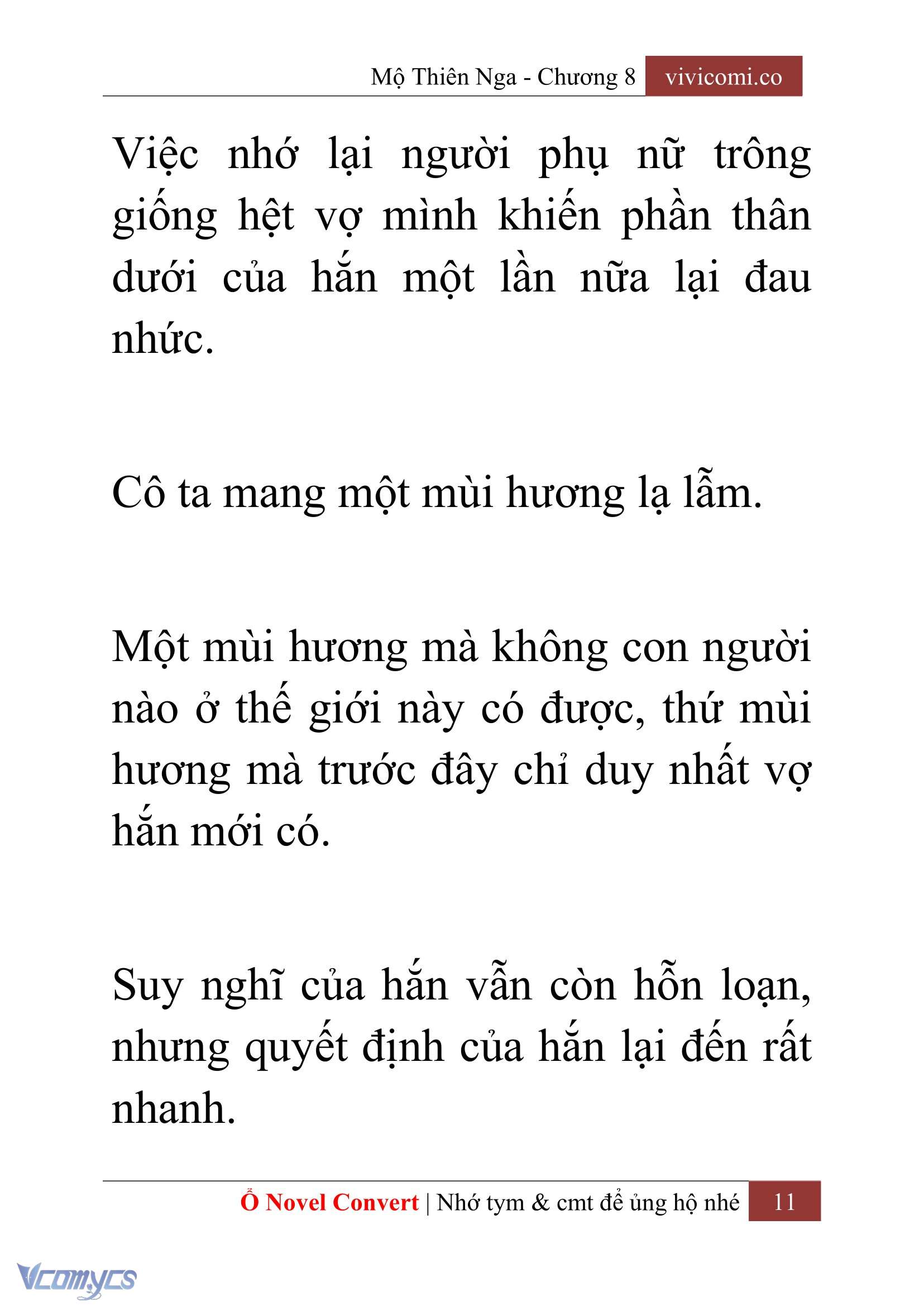[Novel] Mộ Thiên Nga Chap 8 - Trang 2