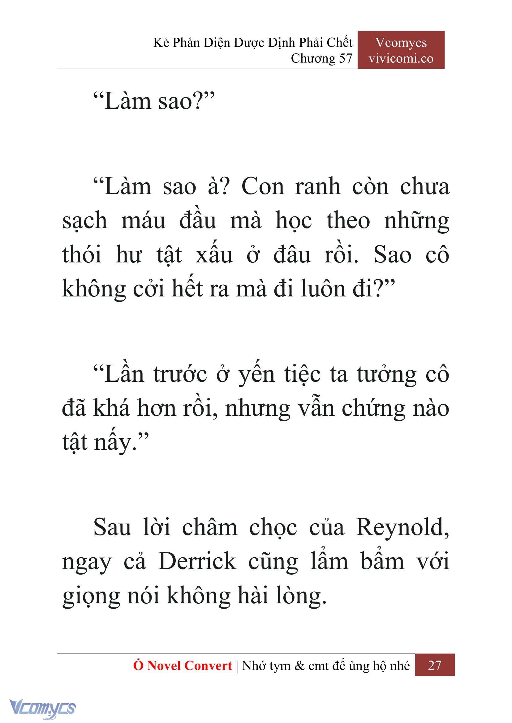 [Novel] Kẻ Phản Diện Được Định Phải Chết Chap 57 - Trang 2