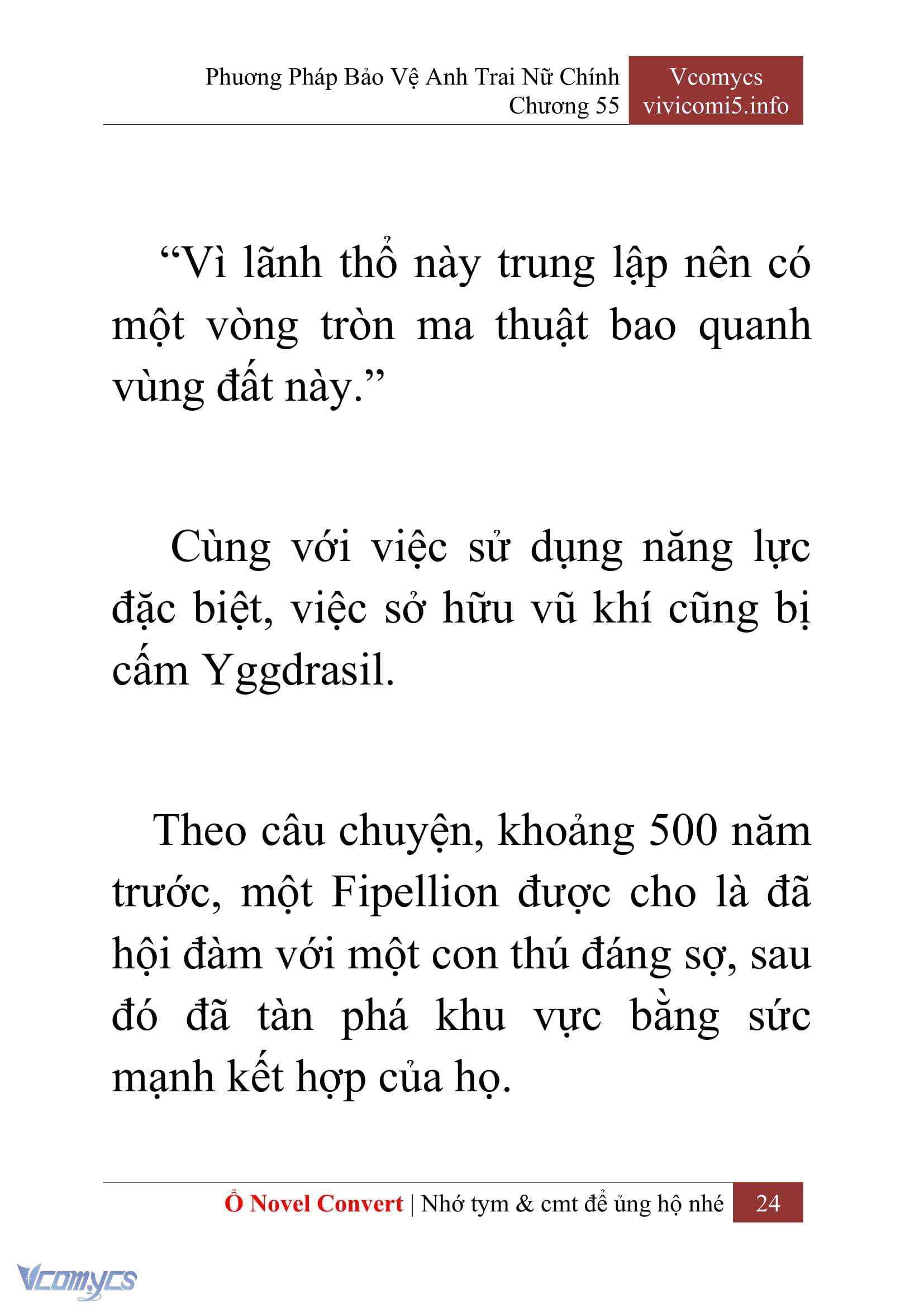 [Novel] Phương Pháp Bảo Vệ Anh Trai Nữ Chính Chap 55 - Trang 2
