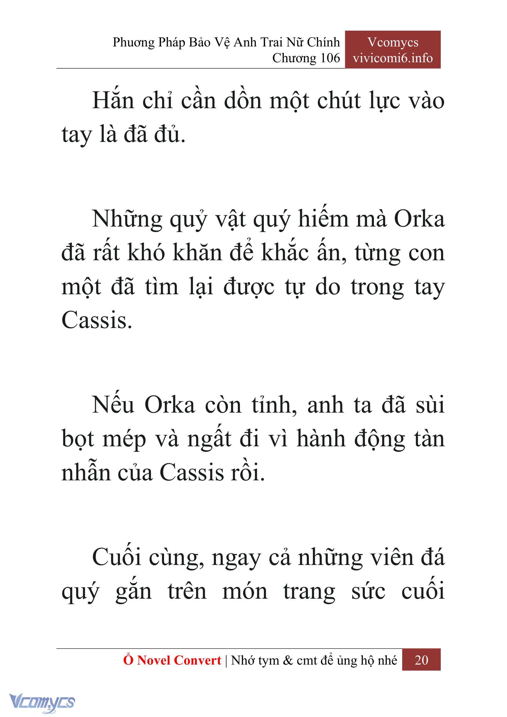 [Novel] Phương Pháp Bảo Vệ Anh Trai Nữ Chính Chap 106 - Trang 2