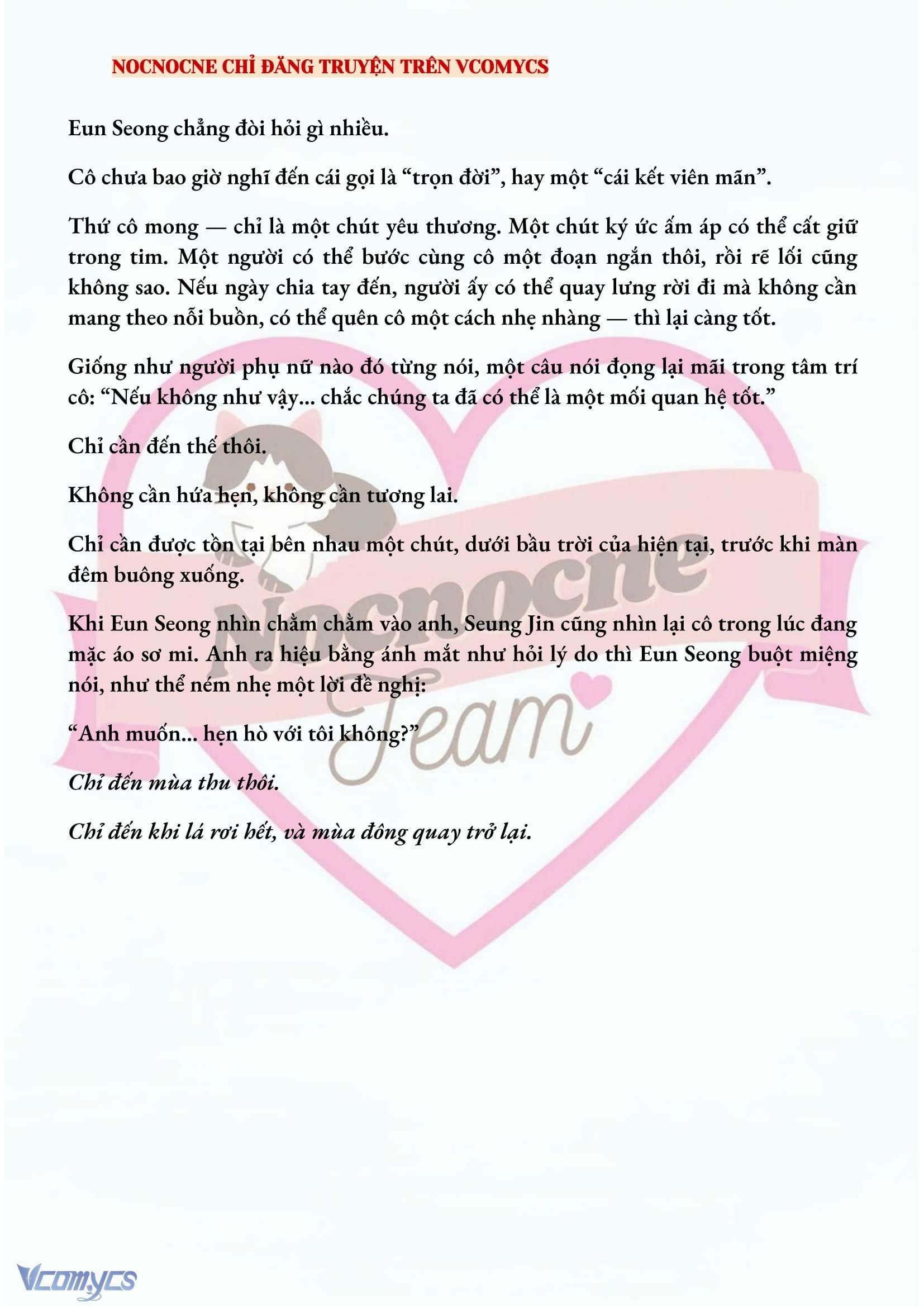 [NOVEL] CHÚNG TA KẾT THÚC VÀO MÙA THU Chap 13 - Trang 2