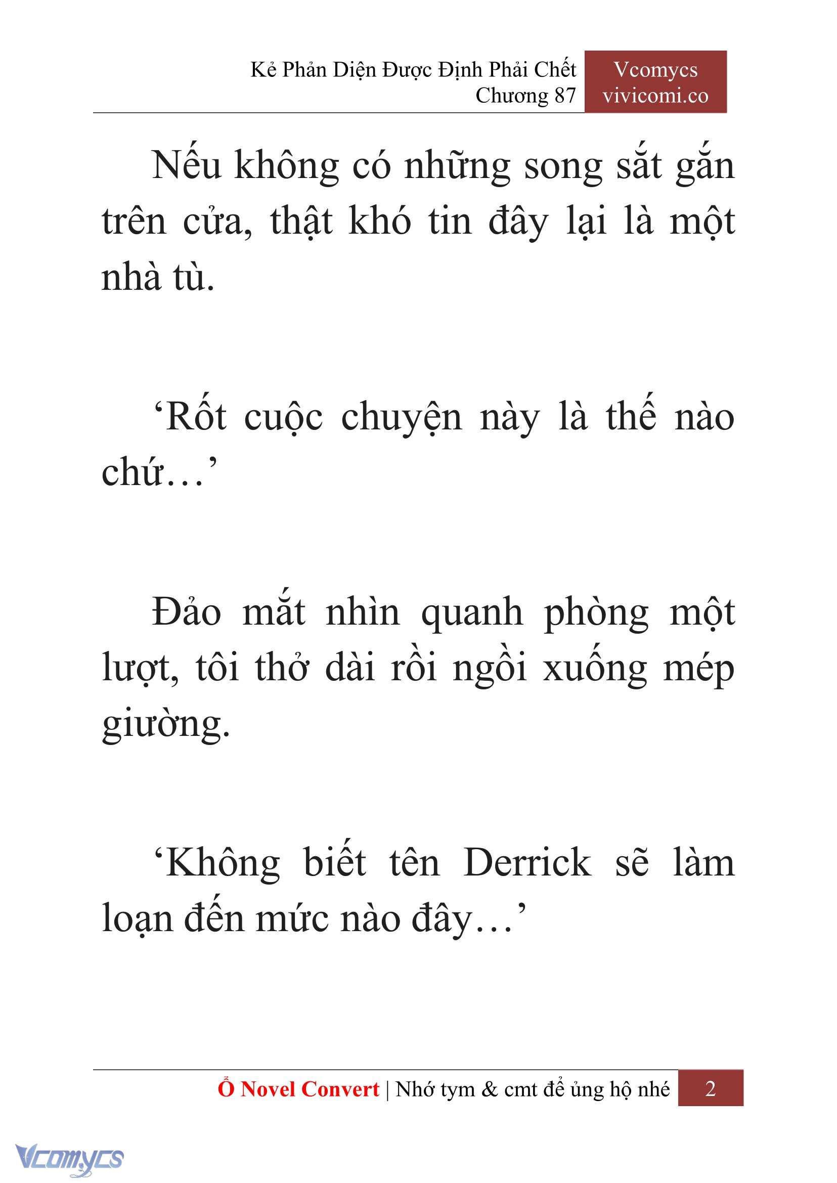 [Novel] Kẻ Phản Diện Được Định Phải Chết Chap 87 - Trang 2