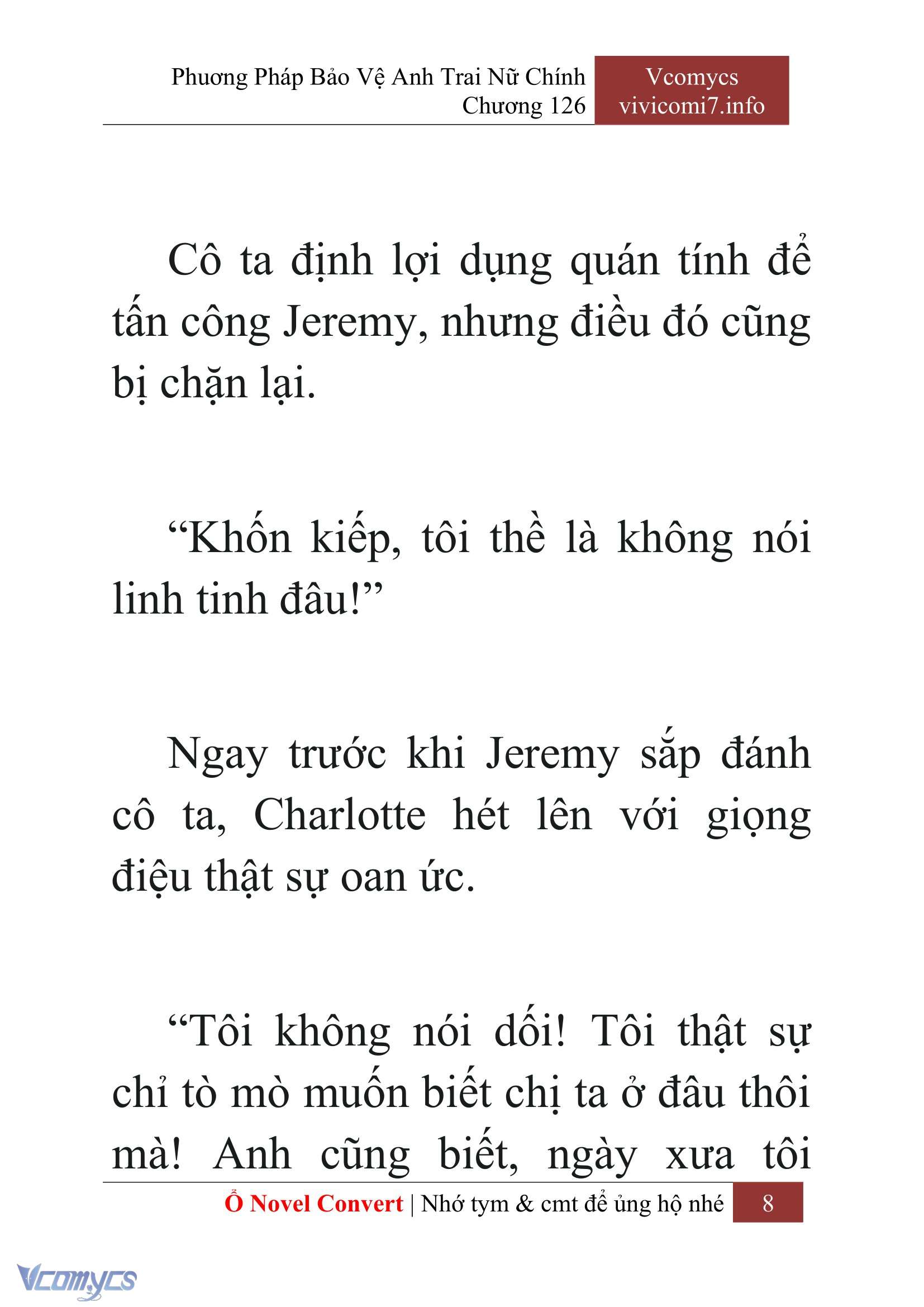 [Novel] Phương Pháp Bảo Vệ Anh Trai Nữ Chính Chap 126 - Trang 2
