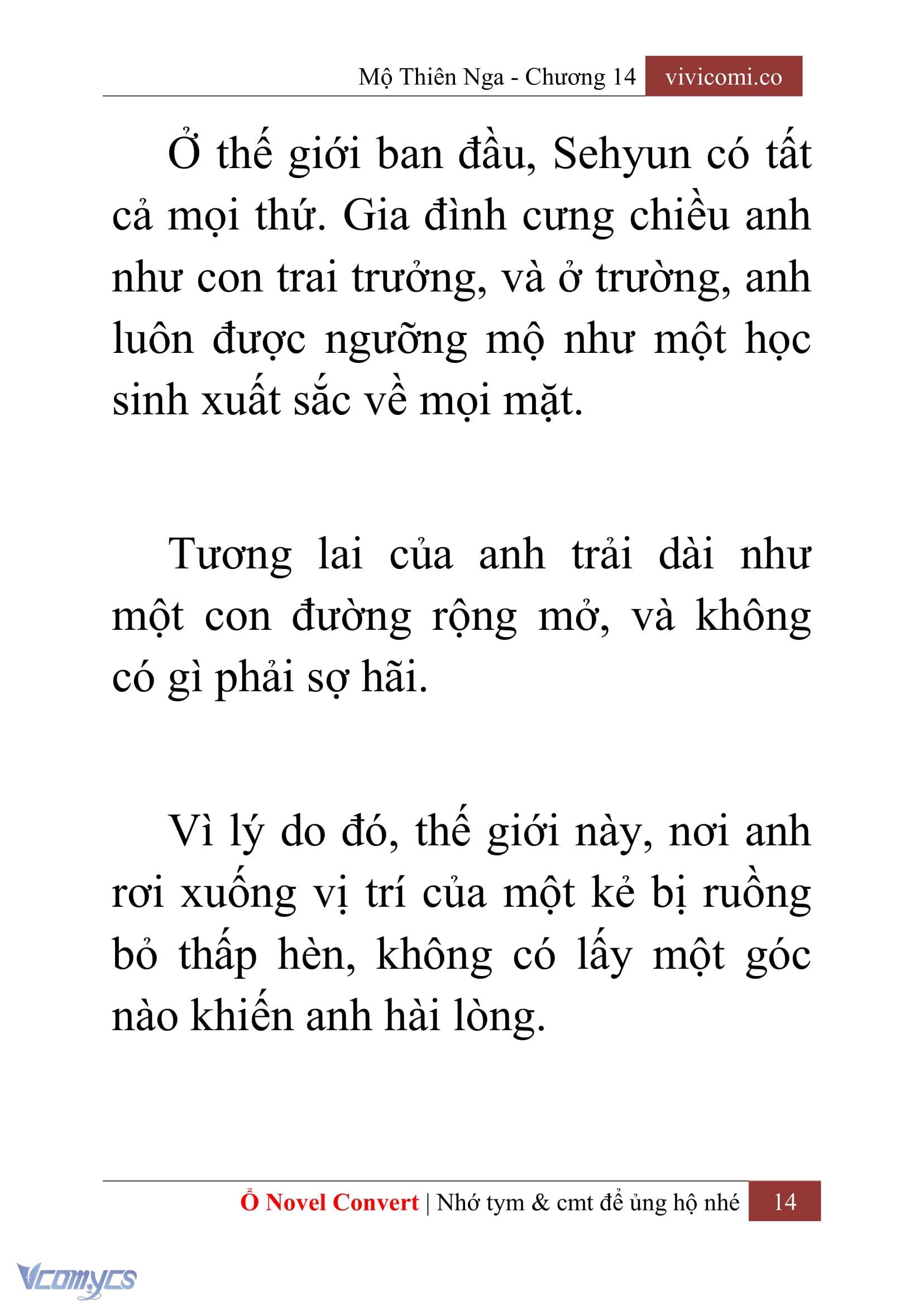 [Novel] Mộ Thiên Nga Chap 14 - Trang 2