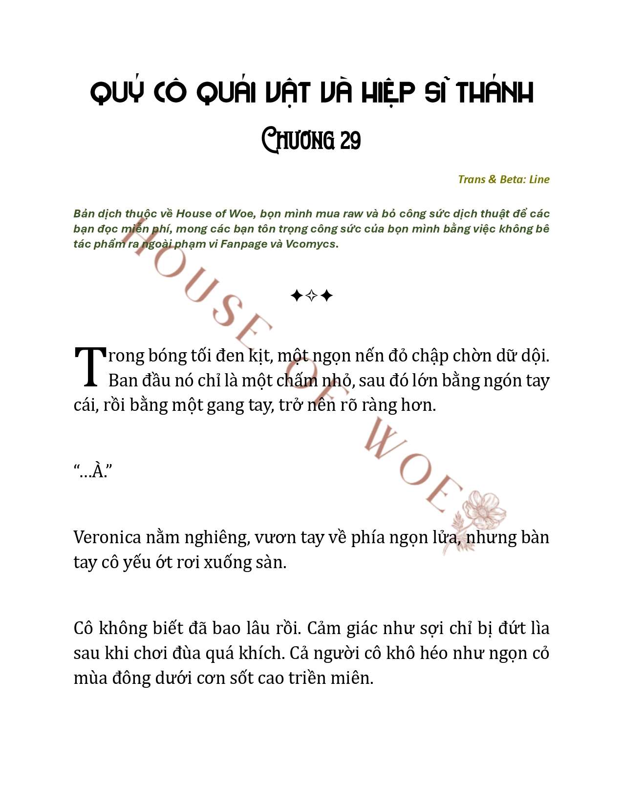 [NOVEL] QUÝ CÔ QUÁI VẬT VÀ HIỆP SĨ THÁNH Chap 29 - Trang 2