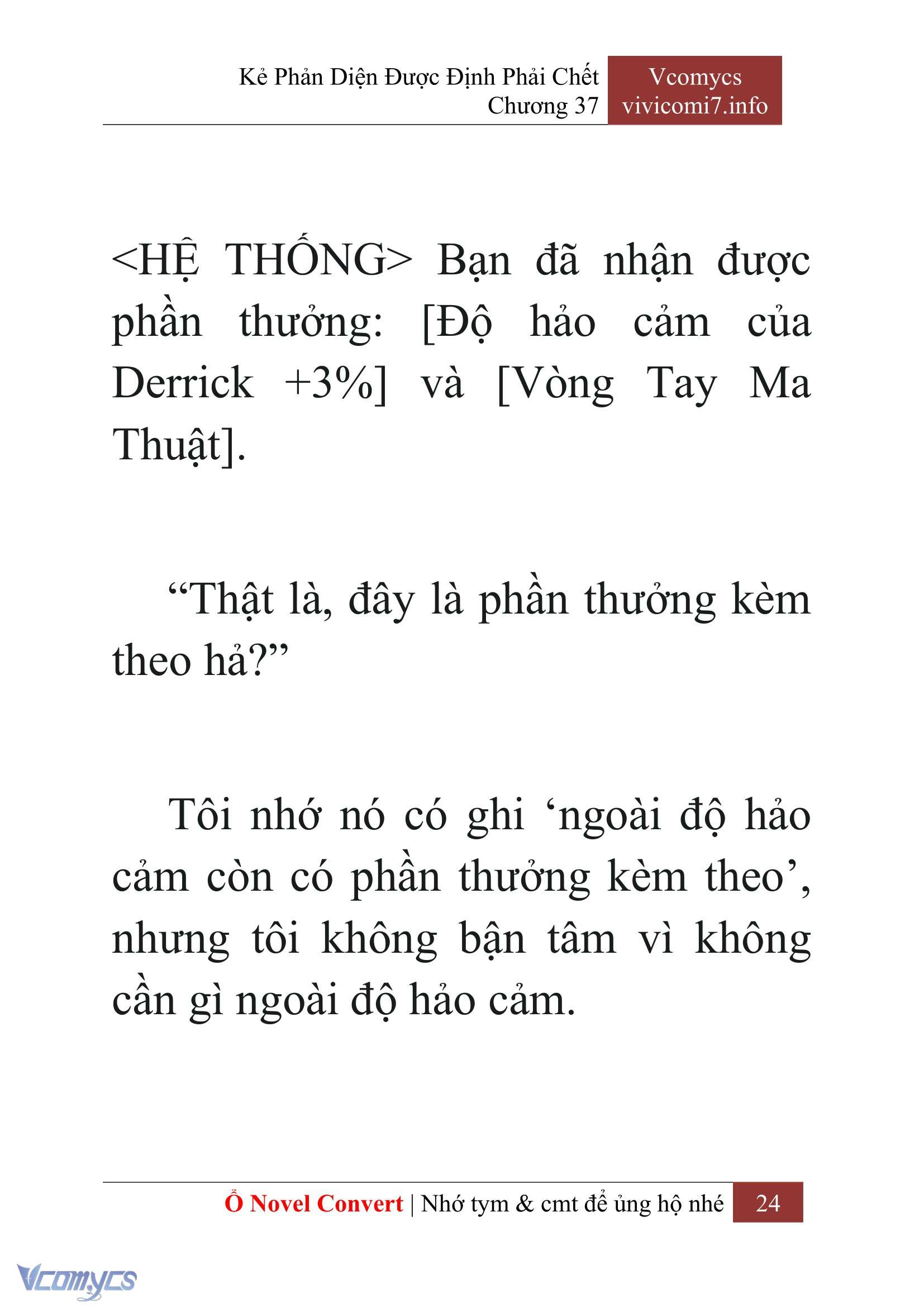 [Novel] Kẻ Phản Diện Được Định Phải Chết Chap 37 - Trang 2