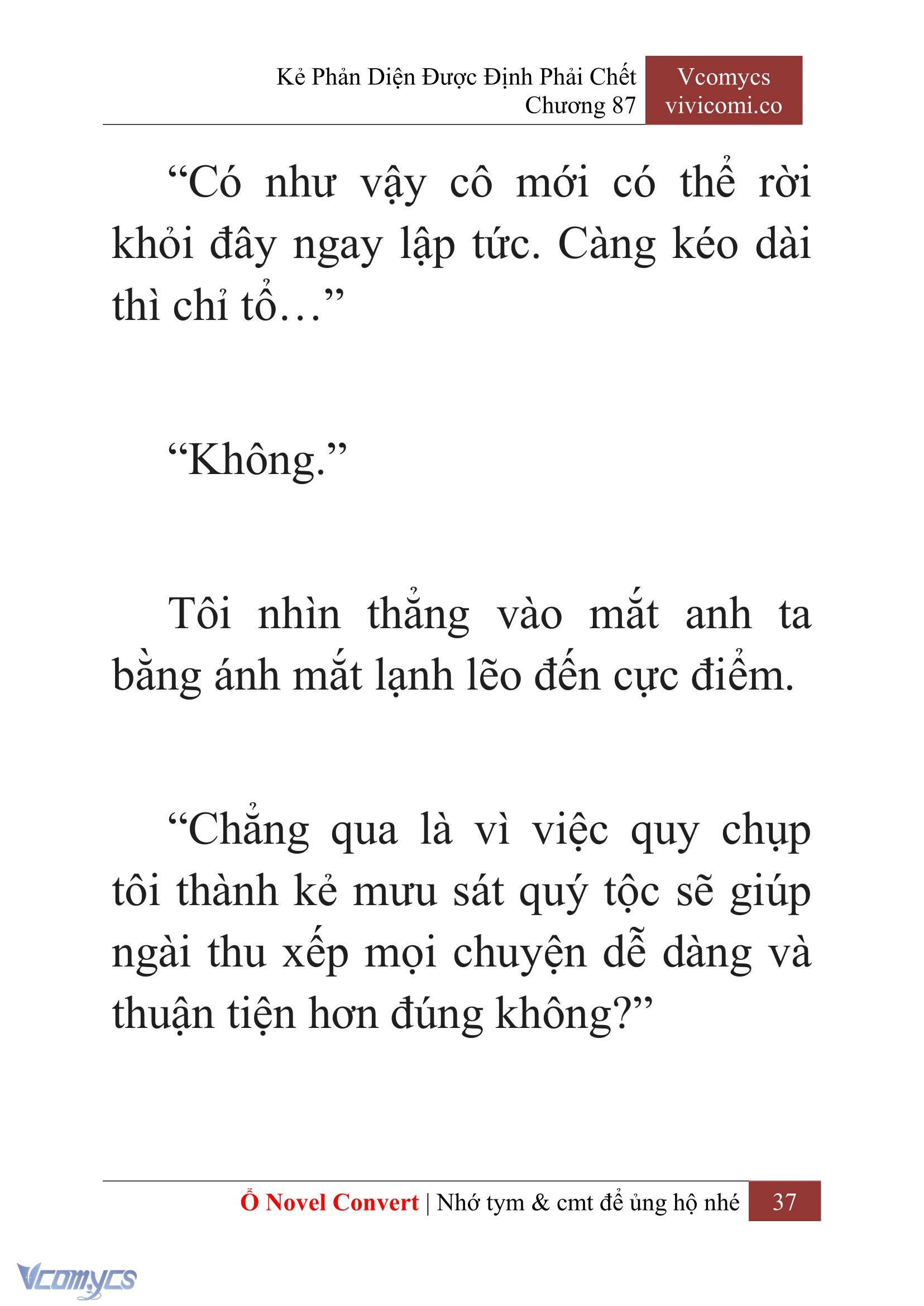 [Novel] Kẻ Phản Diện Được Định Phải Chết Chap 87 - Trang 2