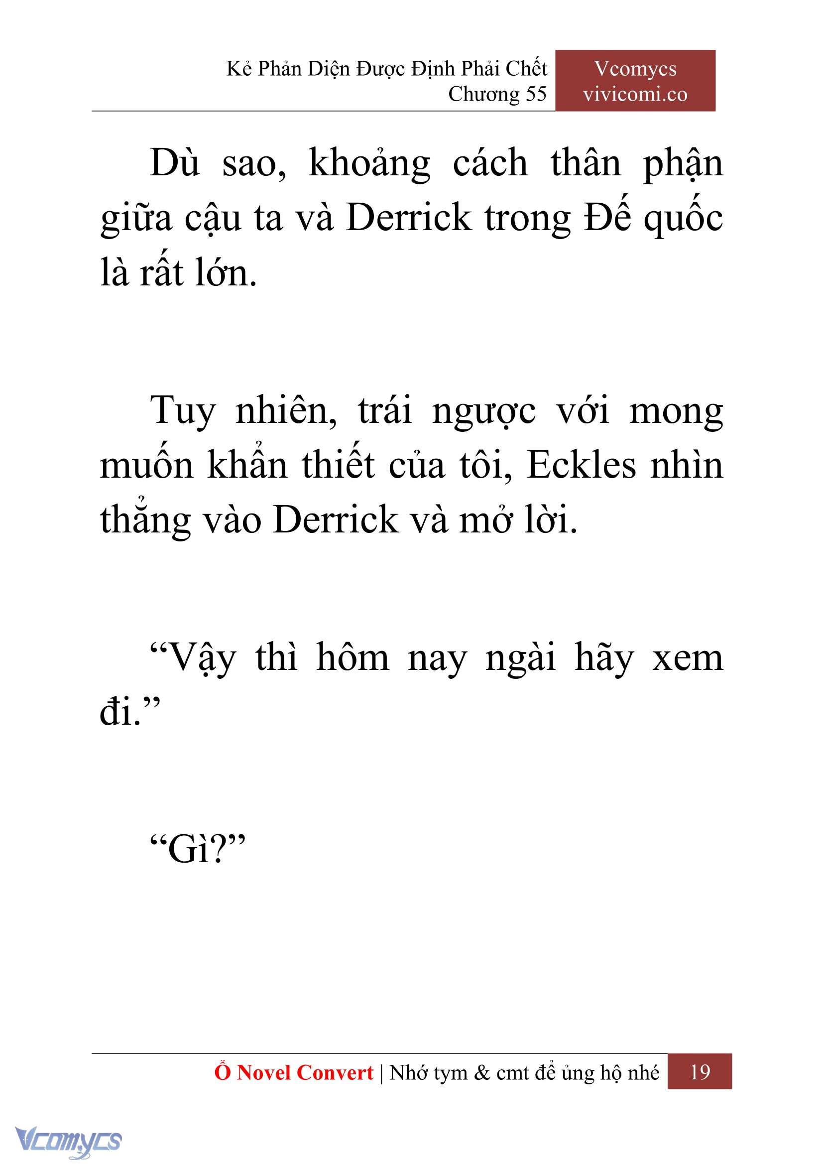 [Novel] Kẻ Phản Diện Được Định Phải Chết Chap 55 - Trang 2